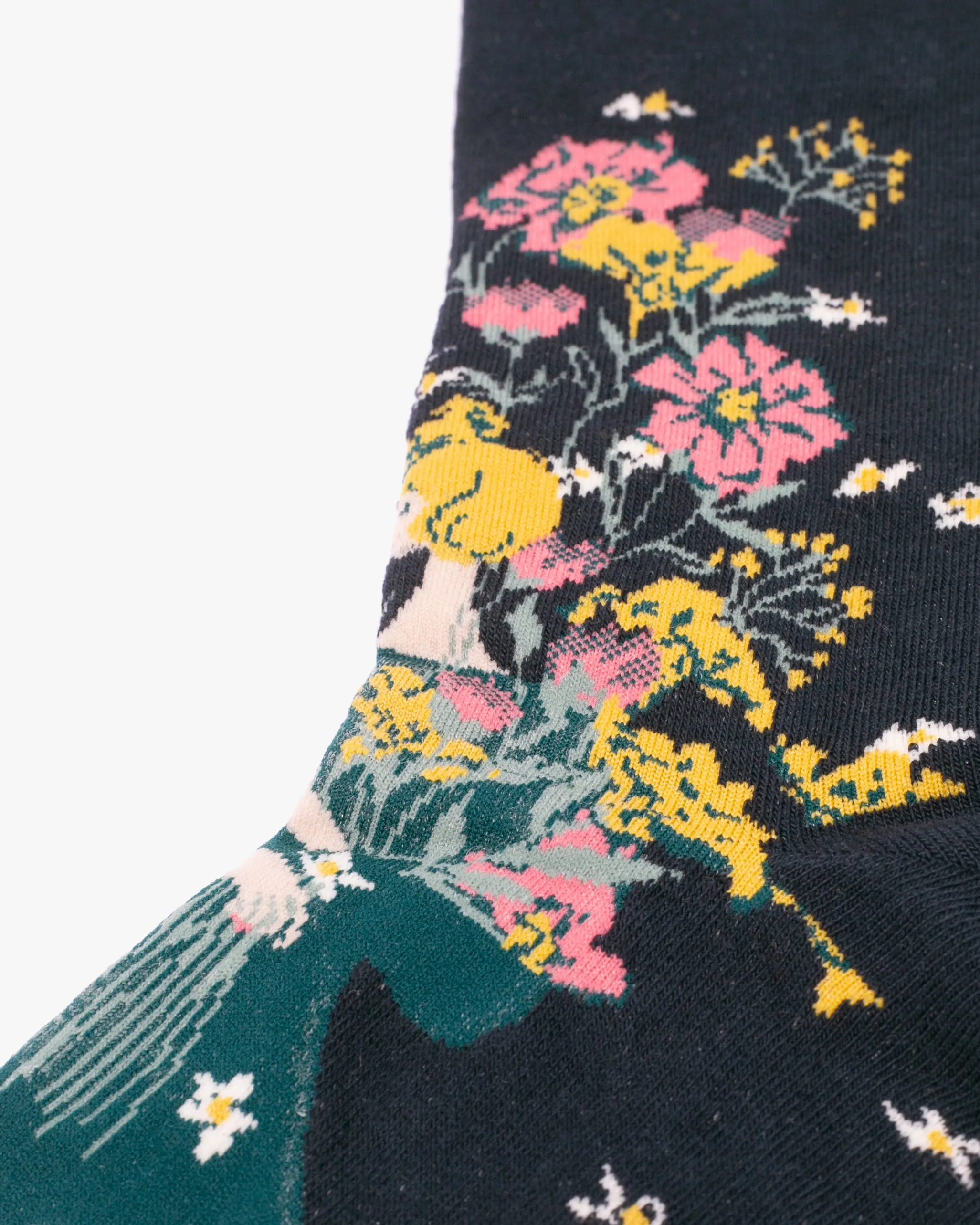 Debby Co. Crew Socks, Andeotte Collection, Navy Floral sold by Kiriko product image thumbnail 4
