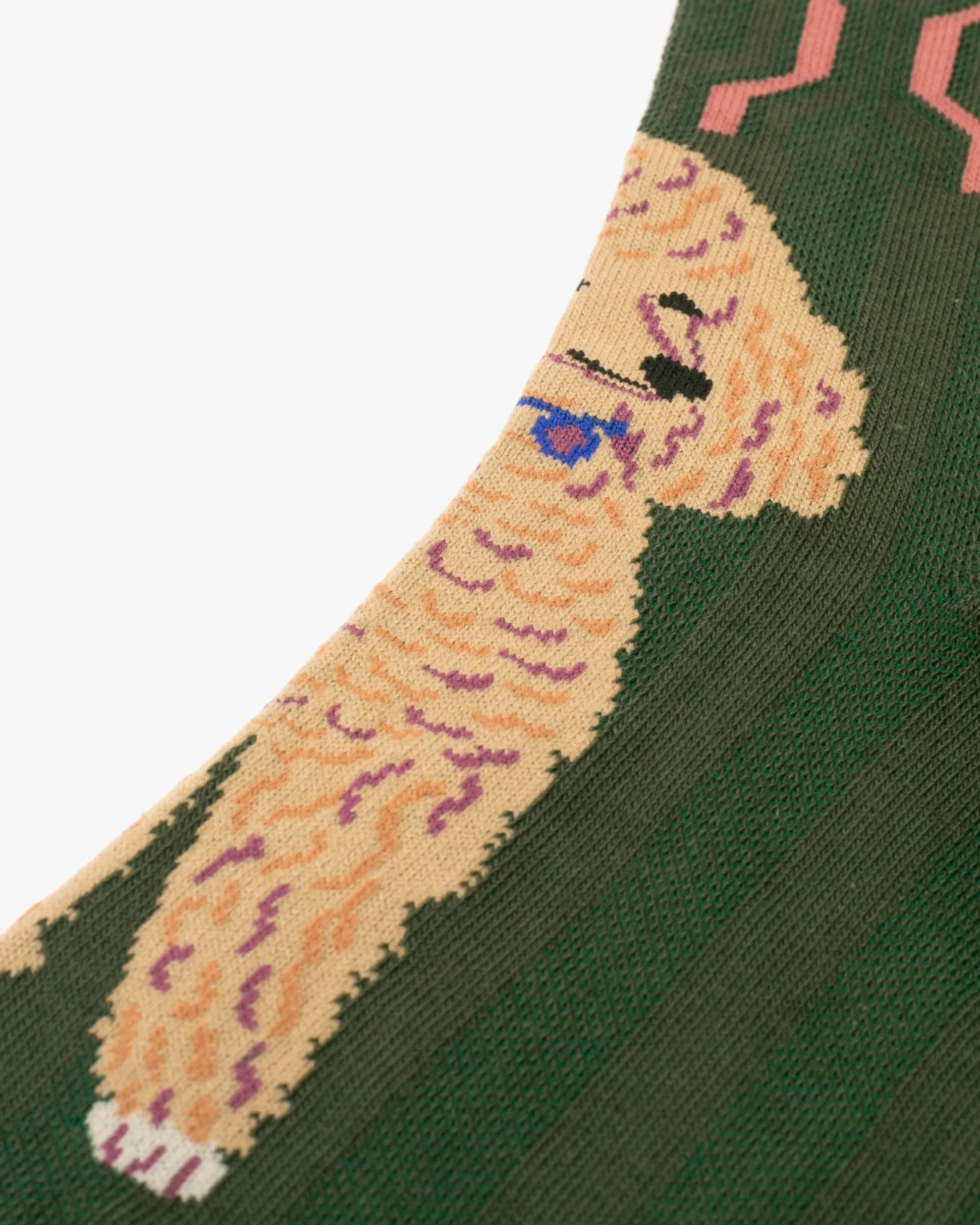 Debby Co. Crew Socks, Andeotte Collection, Green sold by Kiriko product image thumbnail 4