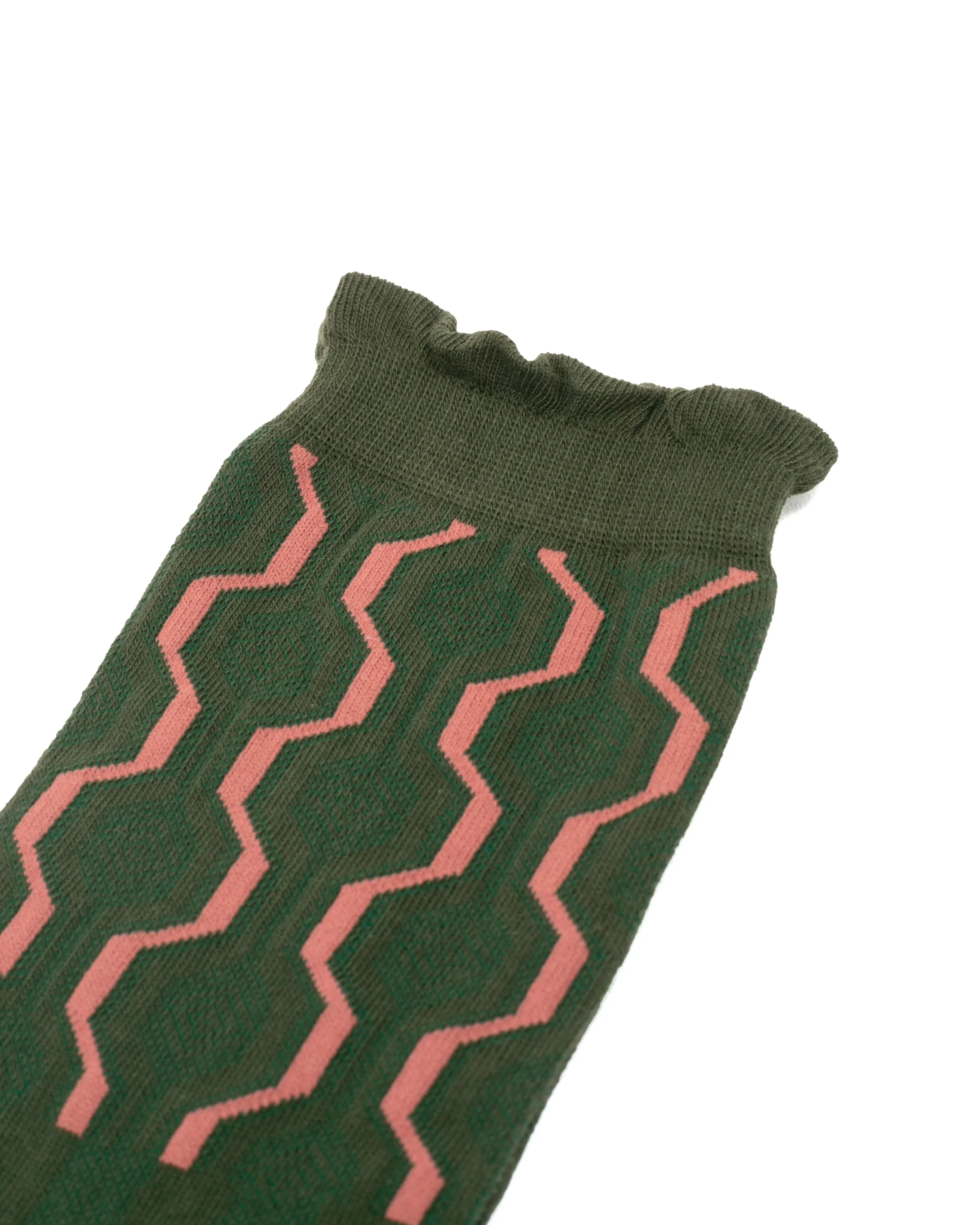 Debby Co. Crew Socks, Andeotte Collection, Green sold by Kiriko product image thumbnail 3