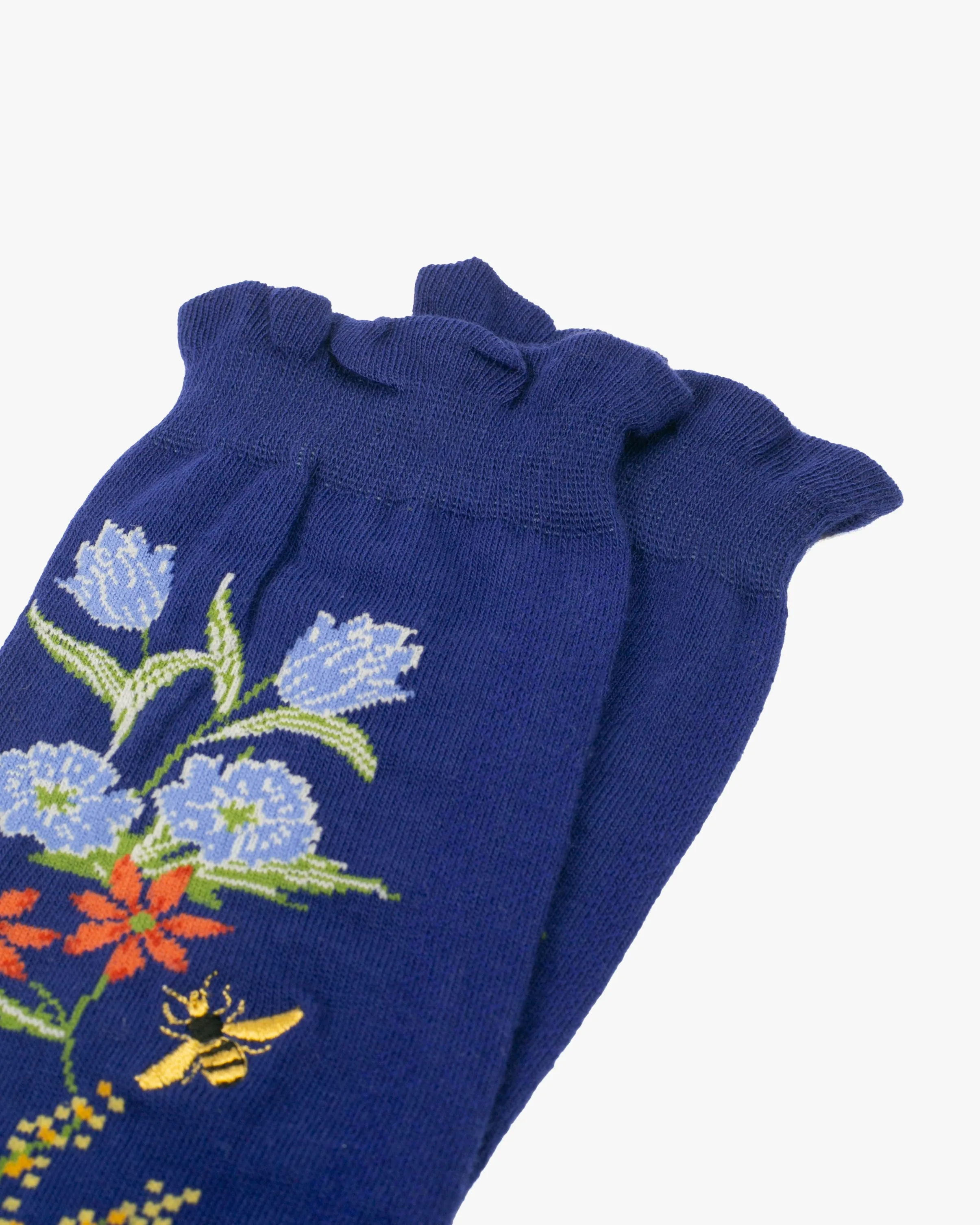 Debby Co. Crew Socks, Andeotte Collection, Cobalt Blue sold by Kiriko product image thumbnail 3