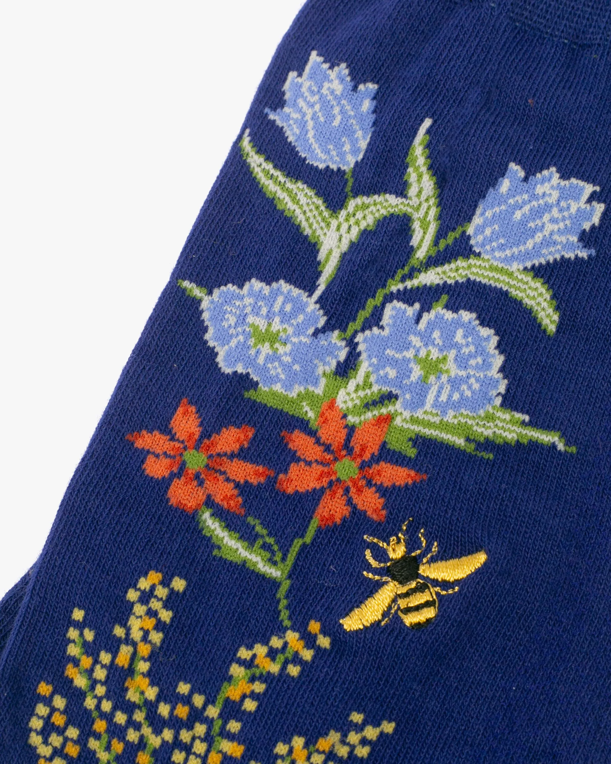 Debby Co. Crew Socks, Andeotte Collection, Cobalt Blue sold by Kiriko product image thumbnail 4