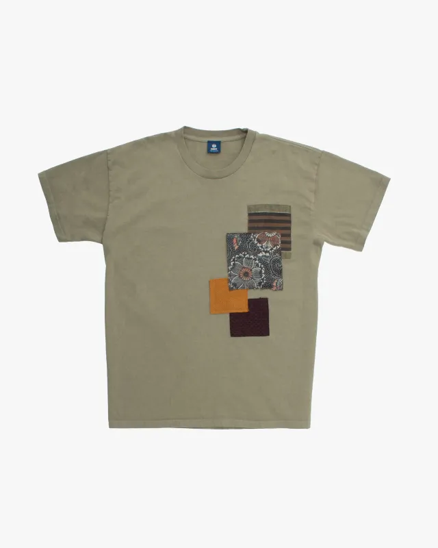 Kiriko Original Tee, 8 oz Cotton, Patched Tee, Light Green sold by Kiriko