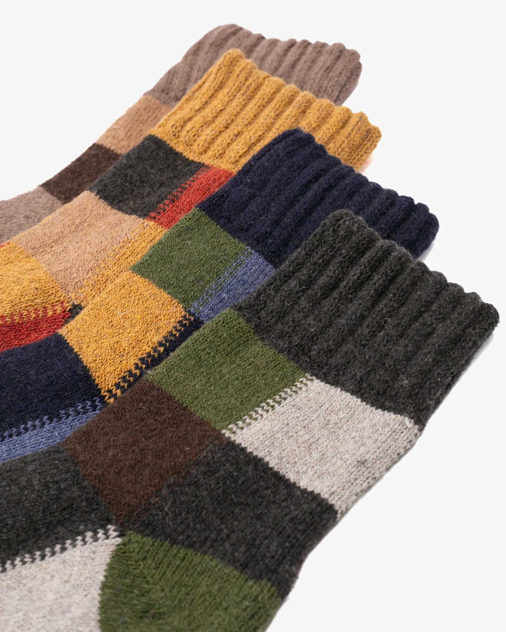 Tourtiwi, Thick Terry Socks, Colorblock Plaid sold by Kiriko product image thumbnail 4