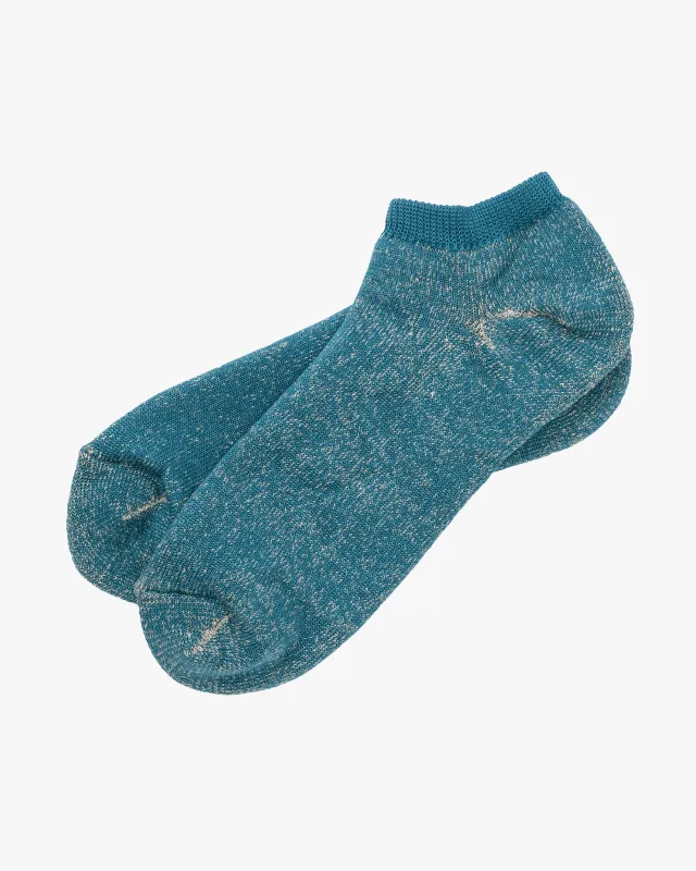 Knitwin, Anklet Socks, Linen Cotton Pile, Sampo, Lake Blue sold by Kiriko