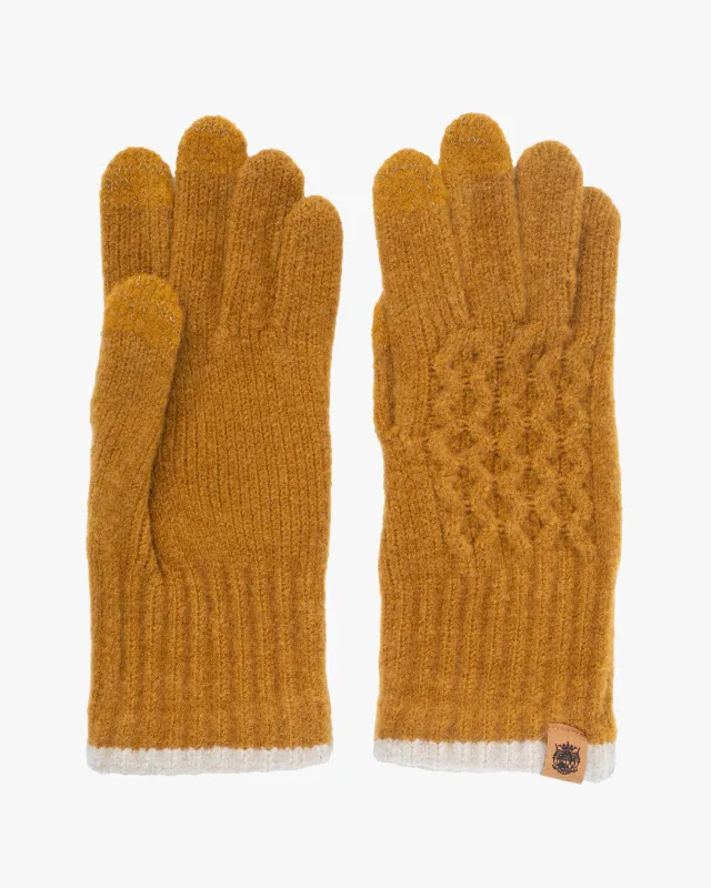 Gloves, Bisque, Tehtava, Yellow and Light Grey, Touchscreen sold by Kiriko