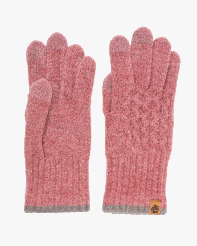 Gloves, Bisque, Tehtava, Pink and Grey, Touchscreen sold by Kiriko