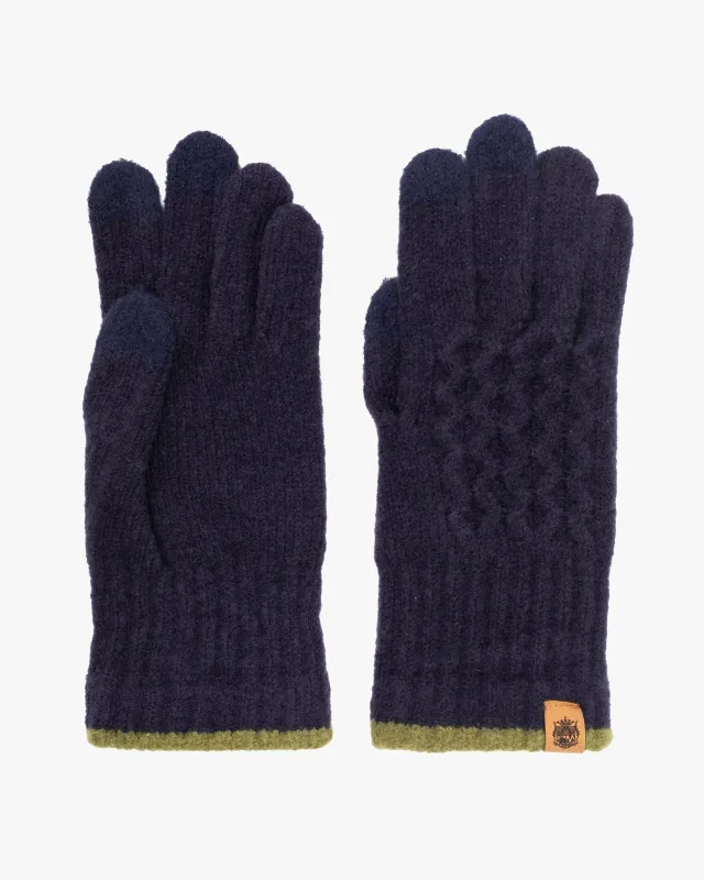 Touchscreen Gloves, Bisque, Tehtava, Navy and Green sold by Kiriko