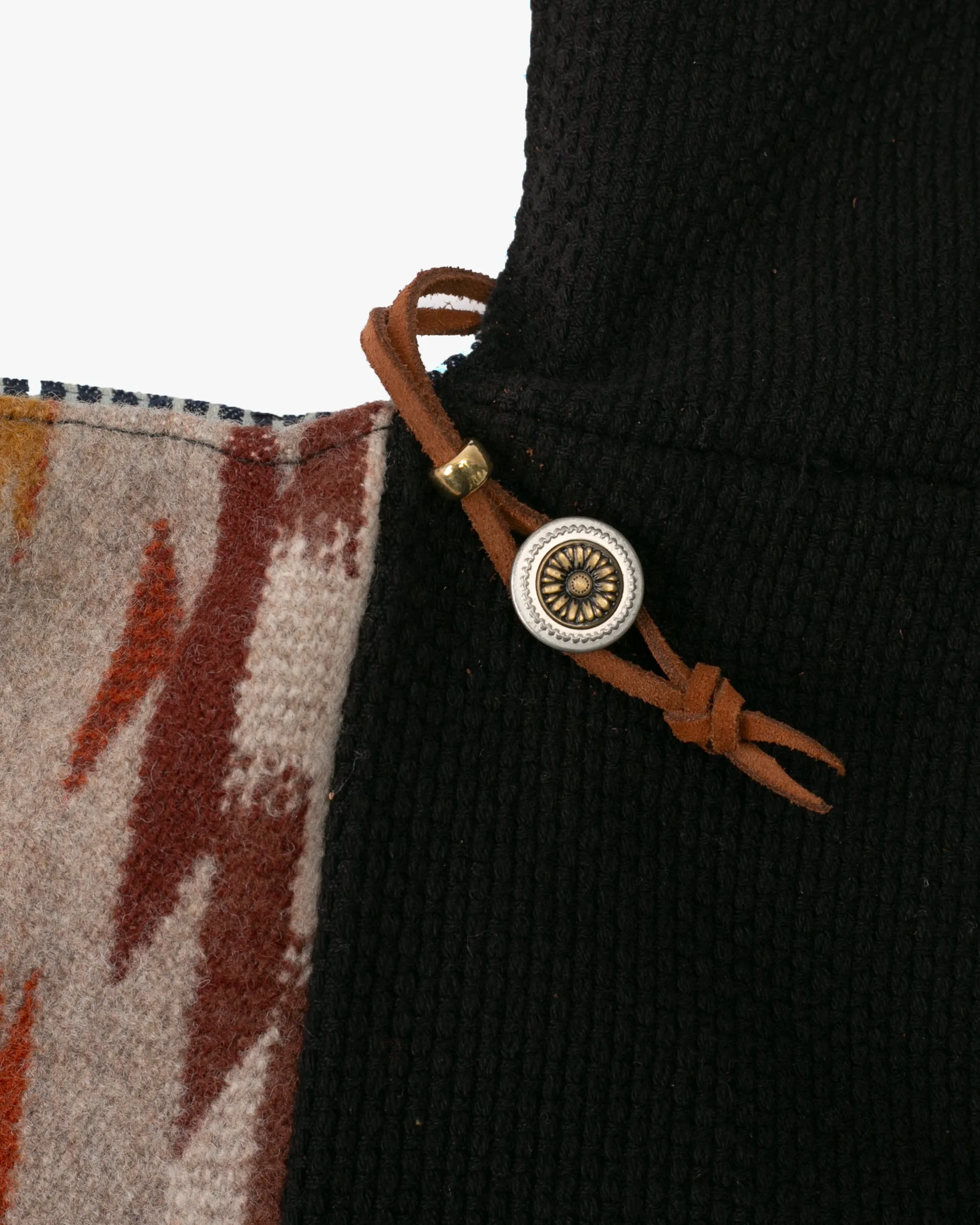 Kiriko Original Tsuno Tote, Sashi-Ori, Black and Earth Tone Multi-Color Pendleton Fabric sold by Kiriko product image thumbnail 5