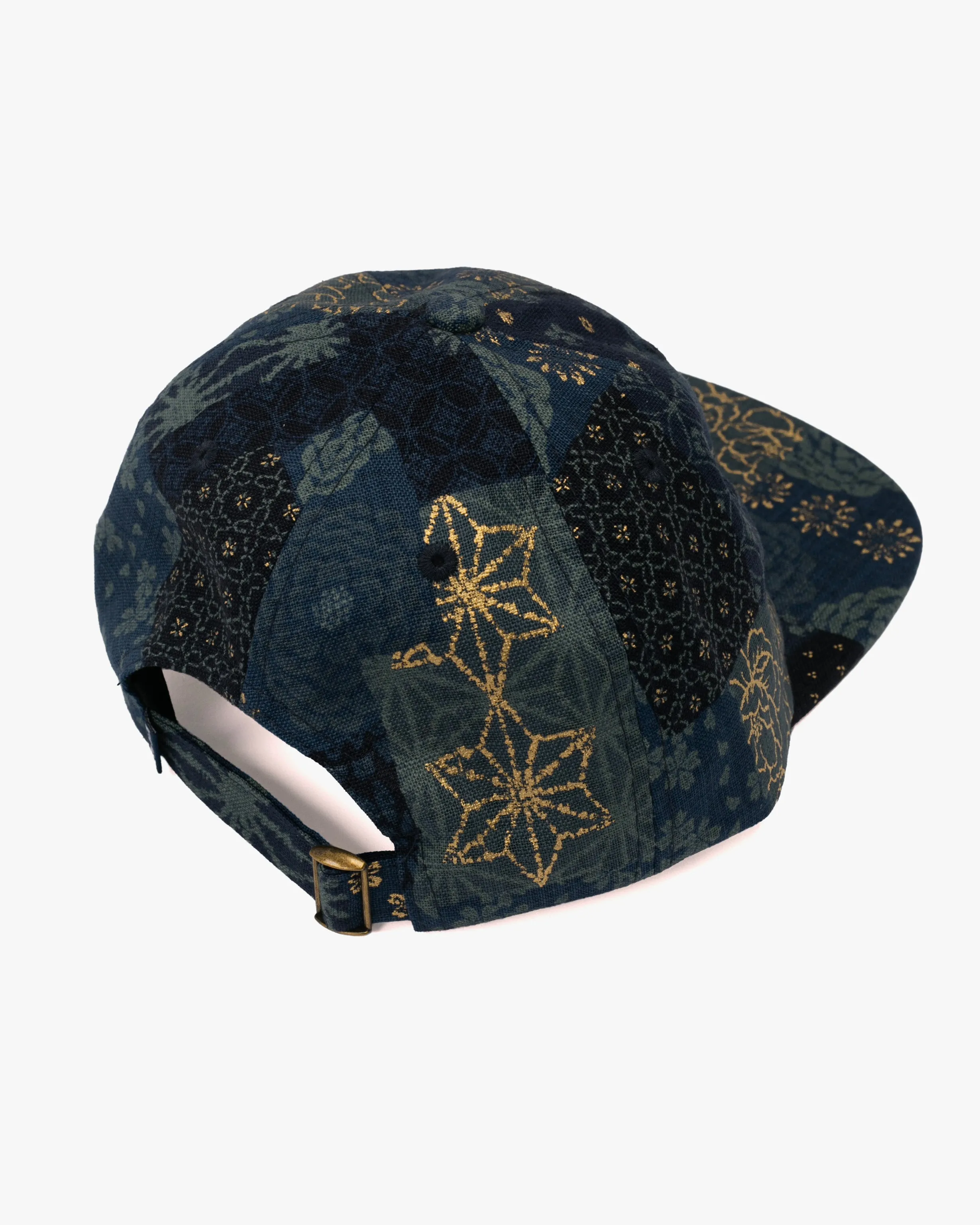Kiriko Original Cap, 6-Panel, Multi Patchwork, Blue and Gold sold by Kiriko product image thumbnail 2