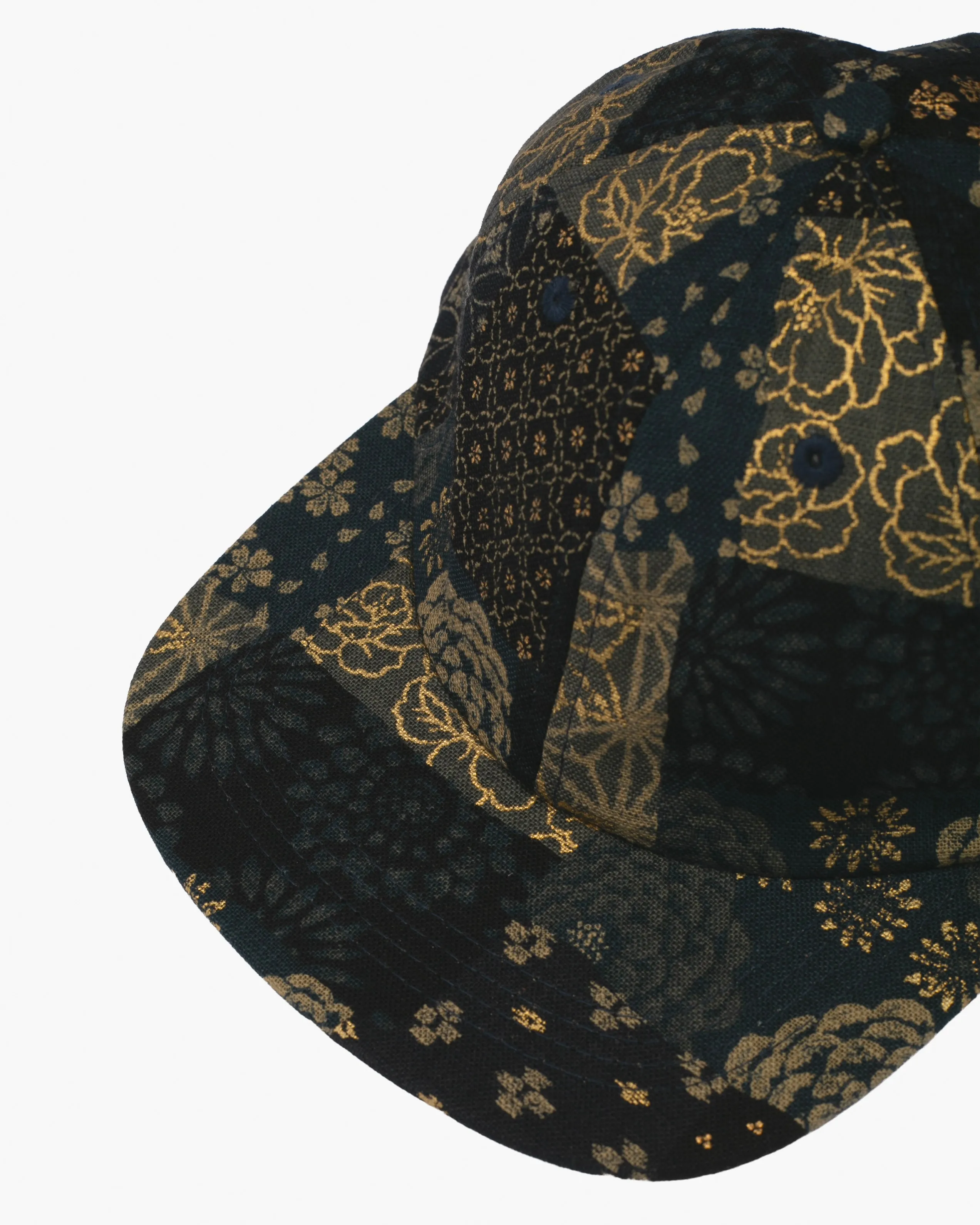 Kiriko Original Cap, 6-Panel, Multi Patchwork, Black and Gold sold by Kiriko product image thumbnail 4