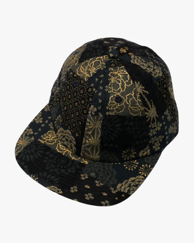 Kiriko Original Cap, 6-Panel, Multi Patchwork, Black and Gold sold by Kiriko