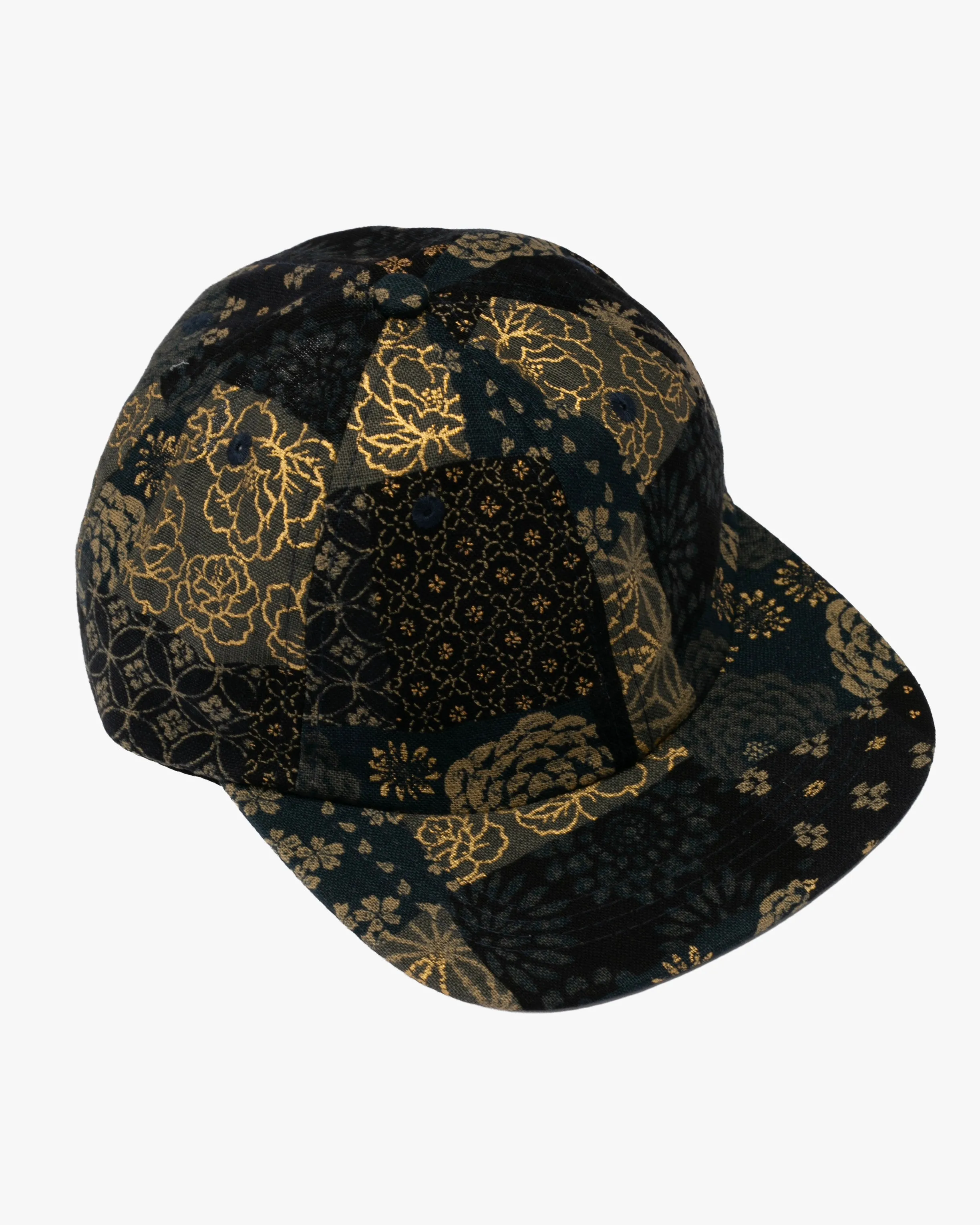 Kiriko Original Cap, 6-Panel, Multi Patchwork, Black and Gold sold by Kiriko product image thumbnail 3