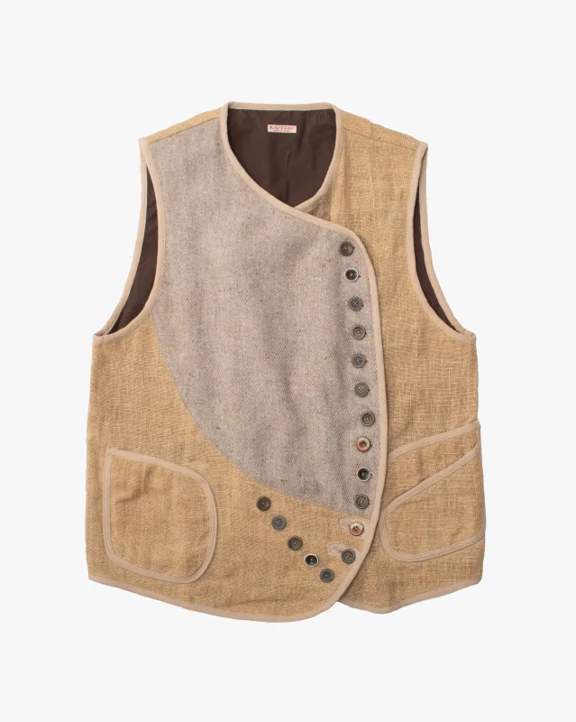 Japanese Repro Vest, L, Kapital, Beige sold by Kiriko