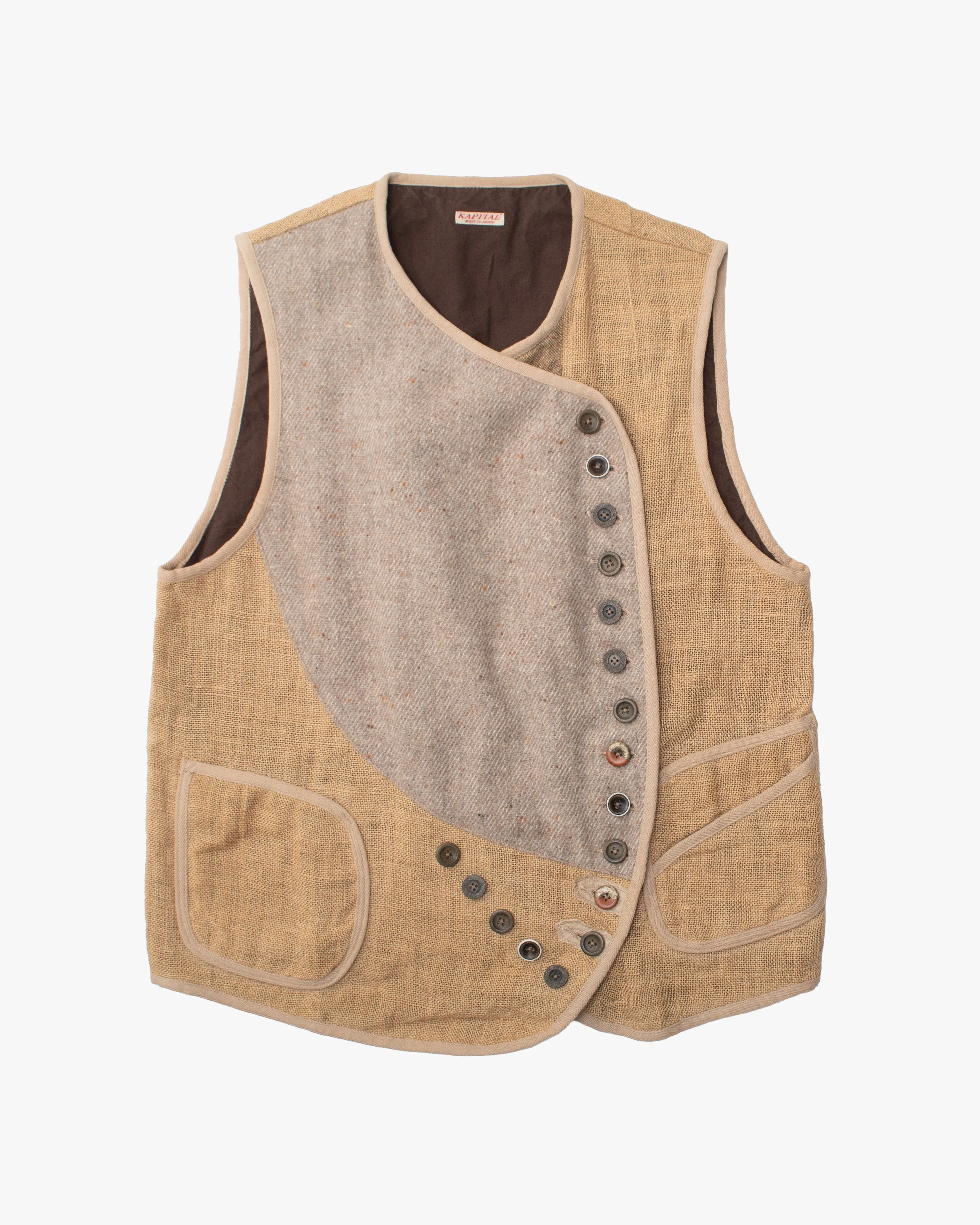 Japanese Repro Vest, L, Kapital, Beige sold by Kiriko