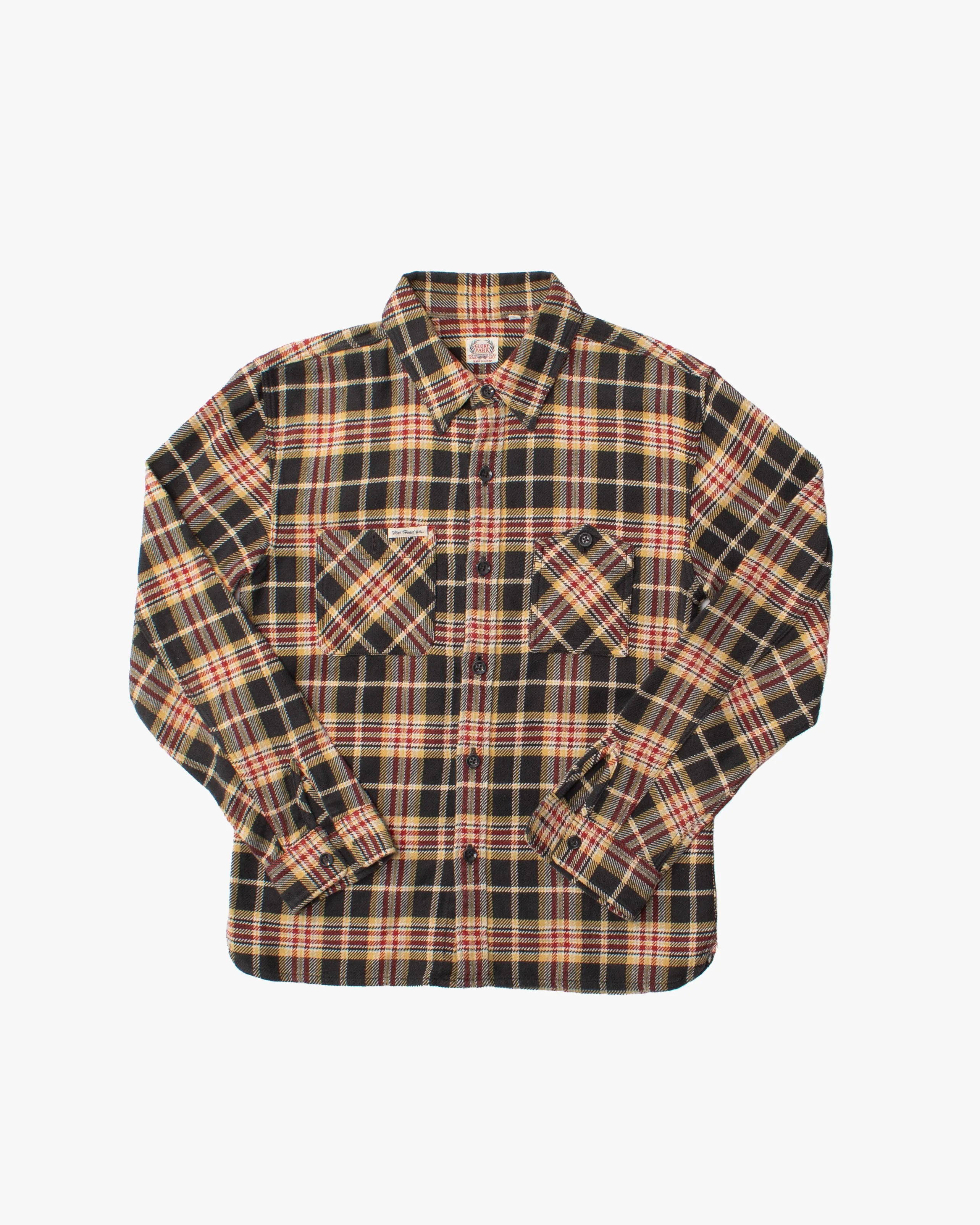 Japanese Repro Button Up Shirt, S, Flathead, Yellow/Red sold by Kiriko