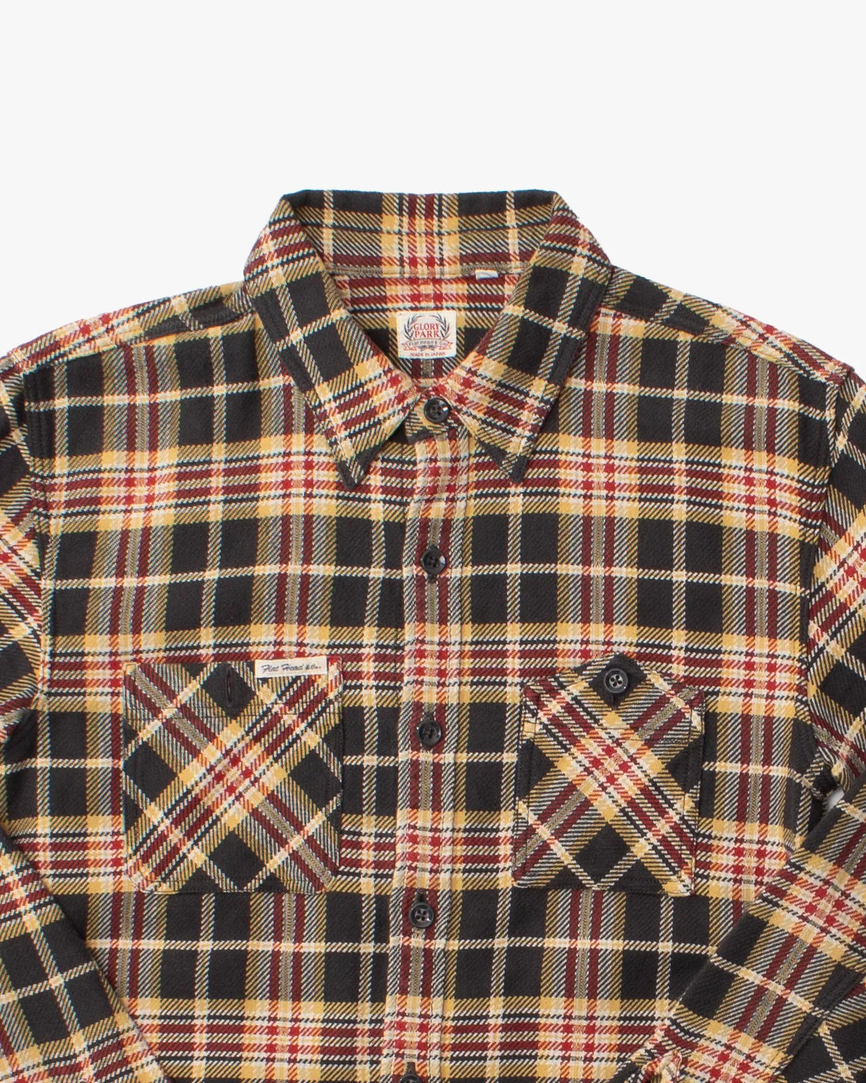 Japanese Repro Button Up Shirt, S, Flathead, Yellow/Red sold by Kiriko product image thumbnail 3