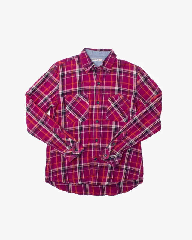 Japanese Repro Shirt, M, Gaijin Made, Magenta Plaid sold by Kiriko