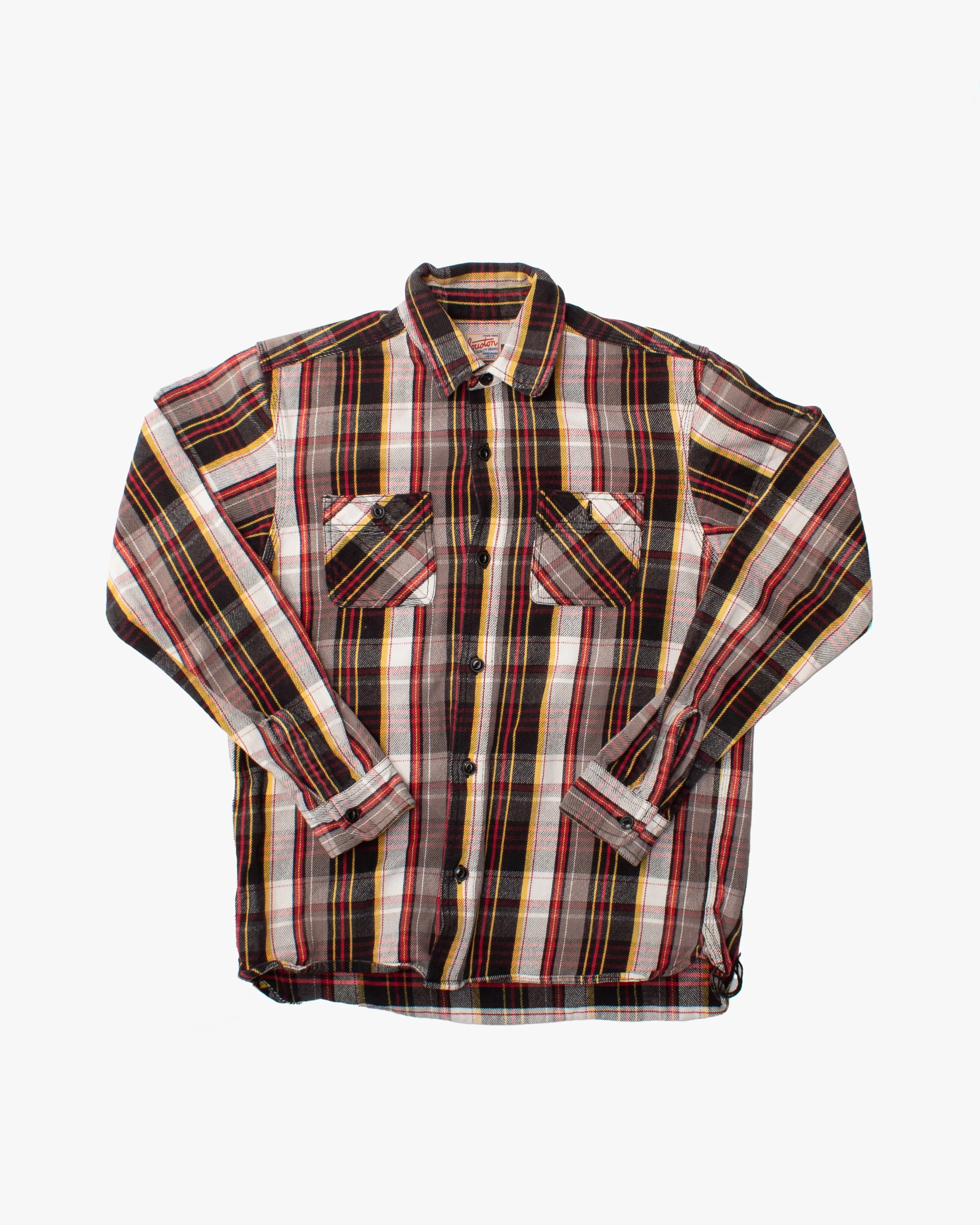 Japanese Repro Shirt, Est. L , Houston & Inc., Red and Black Plaid sold by Kiriko