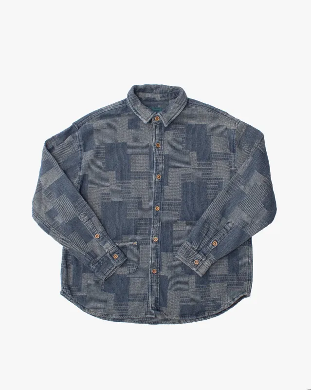 Japanese Repro Shirt, M, Maden, Indigo Patch sold by Kiriko