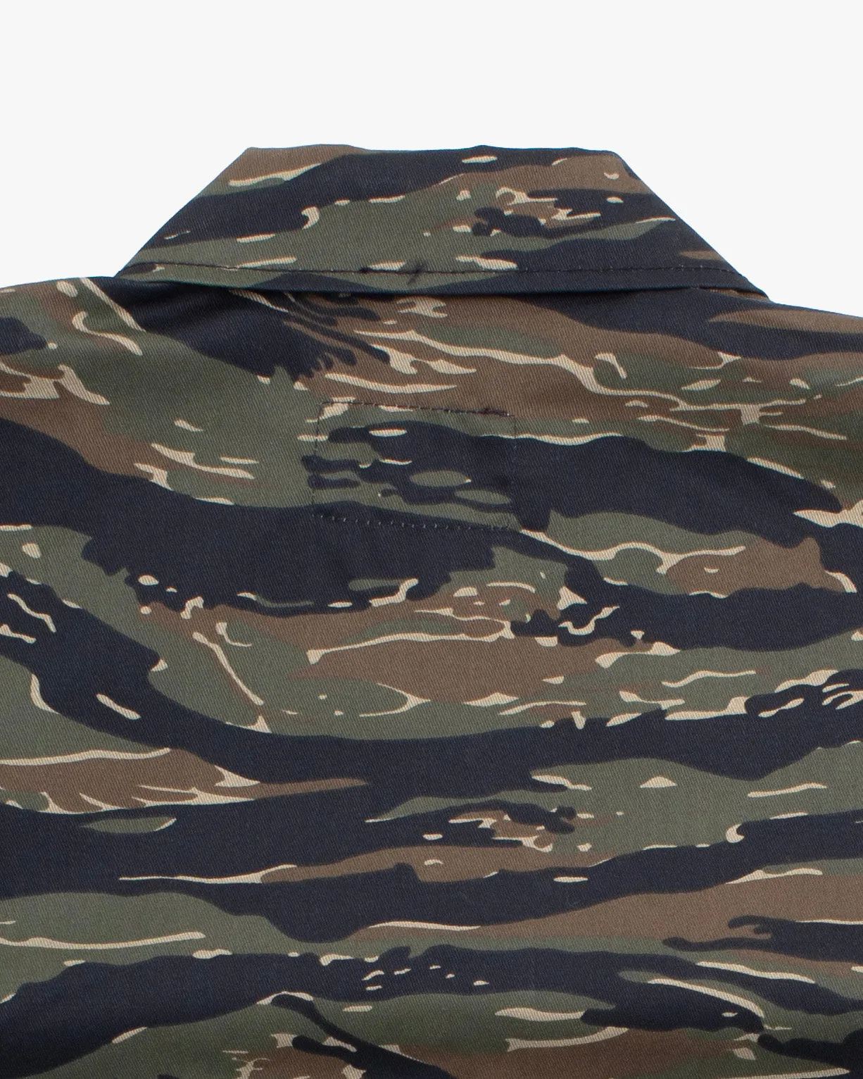 Kiriko Custom Cropped Military Jacket, Camo Patched, Peacock Obi and Indigo Shippou with Matsuba Green Pockets Flaps sold by Kiriko product image thumbnail 4