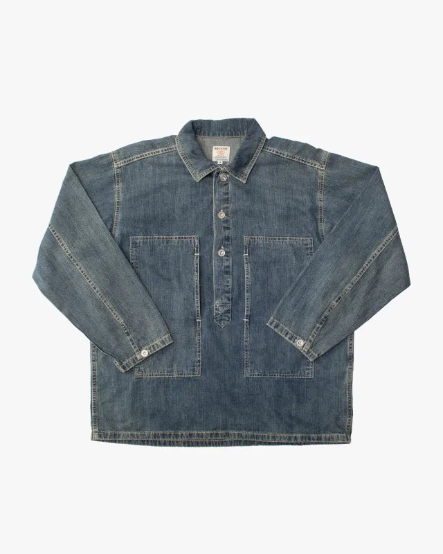 Japanese Repro Shirt, M, Houston & Inc., Medium Wash Denim sold by Kiriko