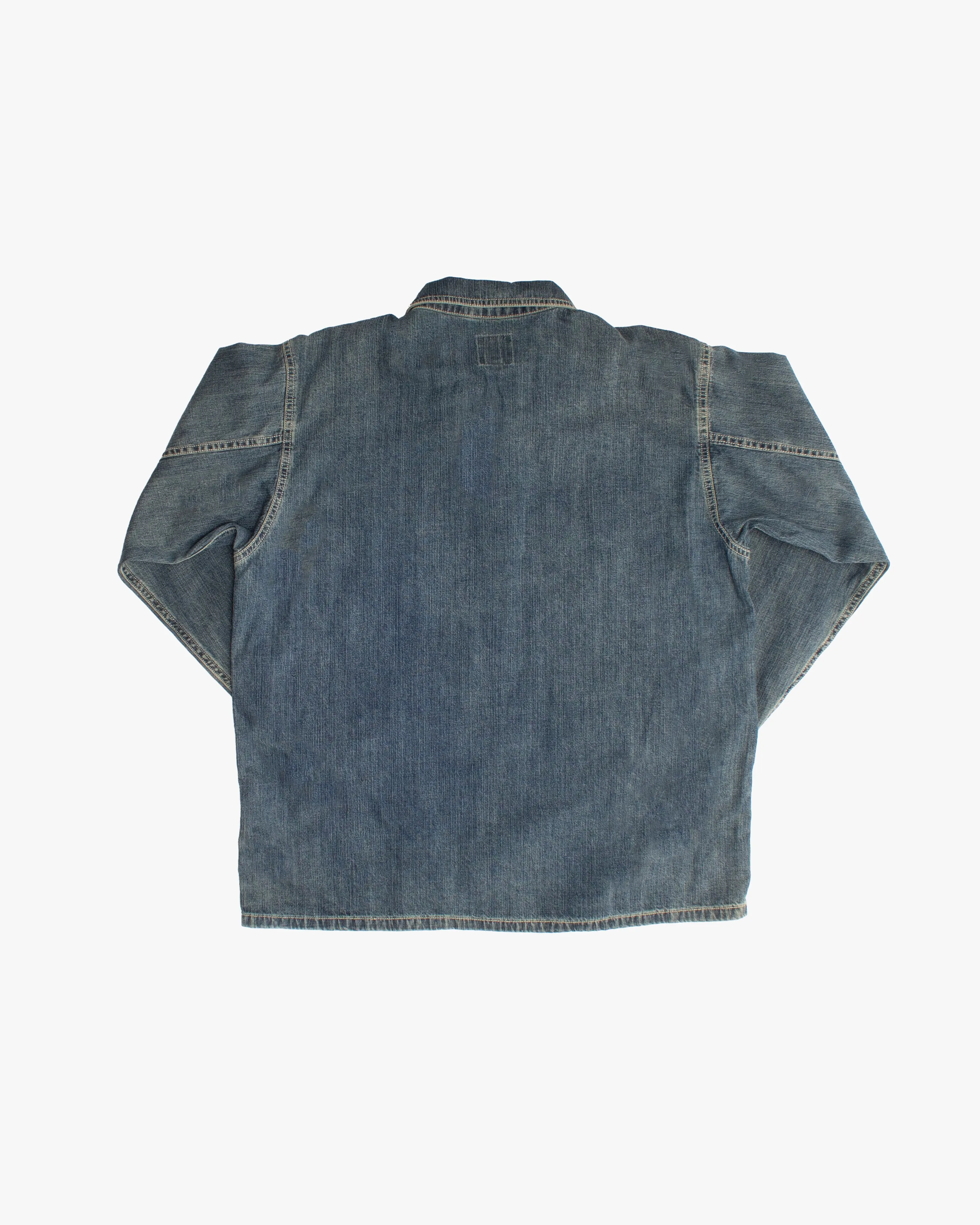 Japanese Repro Shirt, M, Houston & Inc., Medium Wash Denim sold by Kiriko product image thumbnail 4