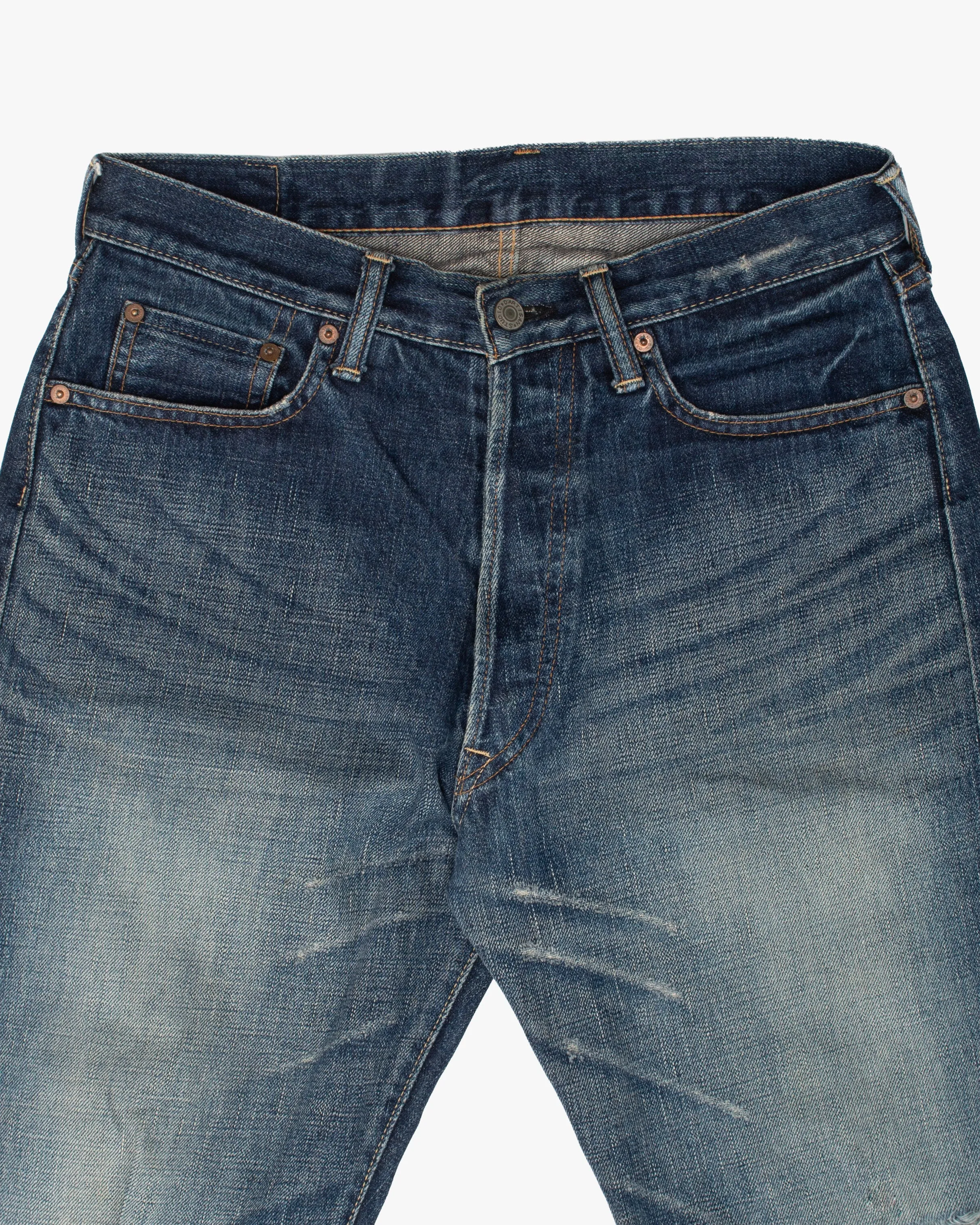 Japanese Repro Denim Jeans, 31, Studio D'Artisan, Torn Knee sold by Kiriko product image thumbnail 2