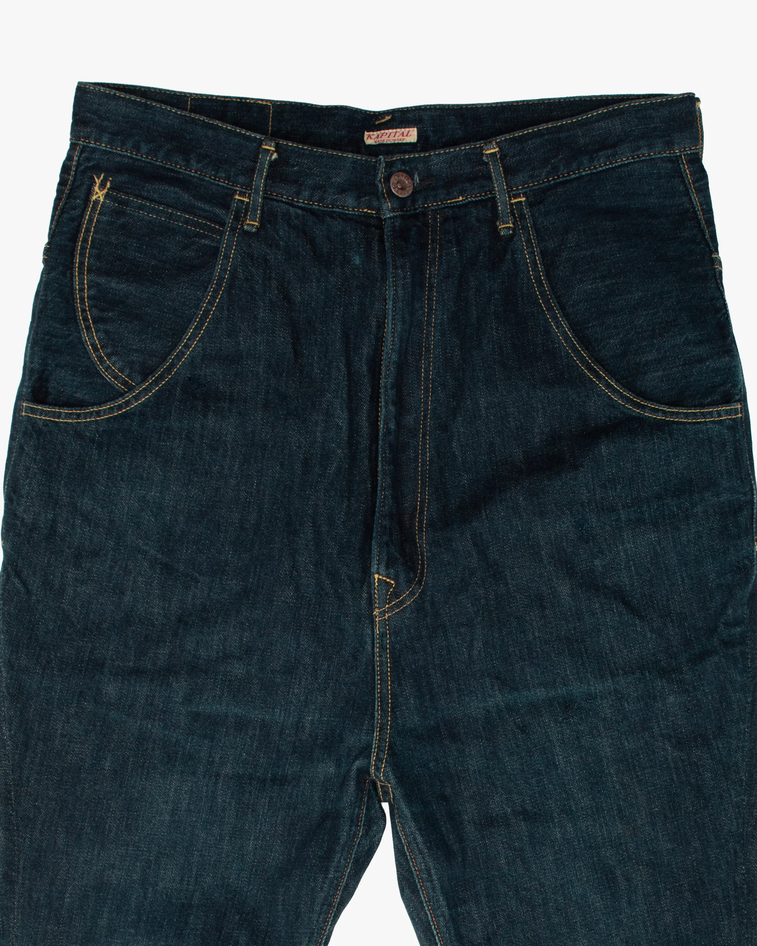 Japanese Repro Denim Jeans, L, Kapital, Rear Cinch sold by Kiriko product image thumbnail 2