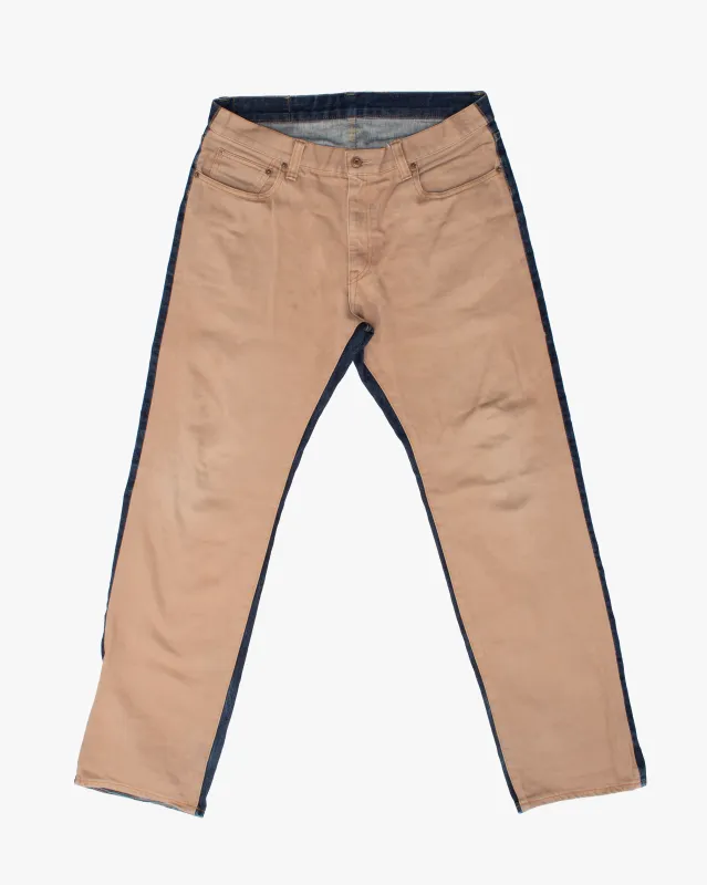 Japanese Repro Denim Jeans, 36, Kojima, Khaki Front sold by Kiriko