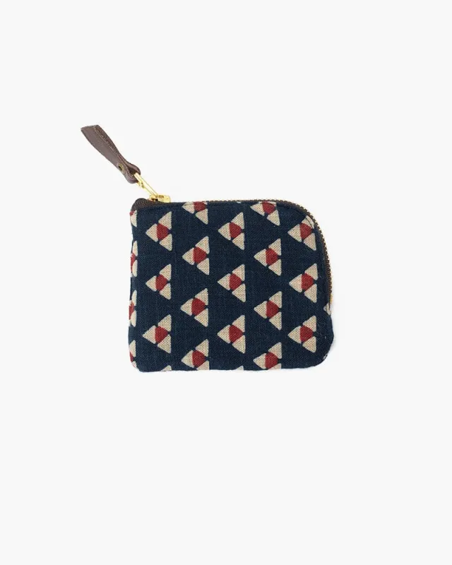 Kiriko Original, Zipper Wallet, Indigo Uroko sold by Kiriko