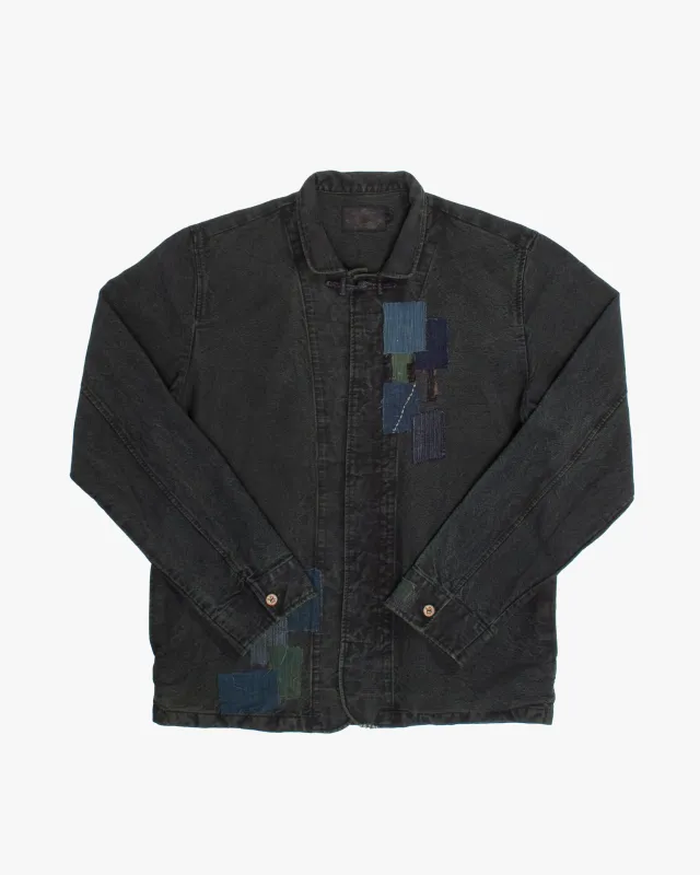 Japanese Repro Jacket, L, Ostia Koromo, Black Patchwork sold by Kiriko
