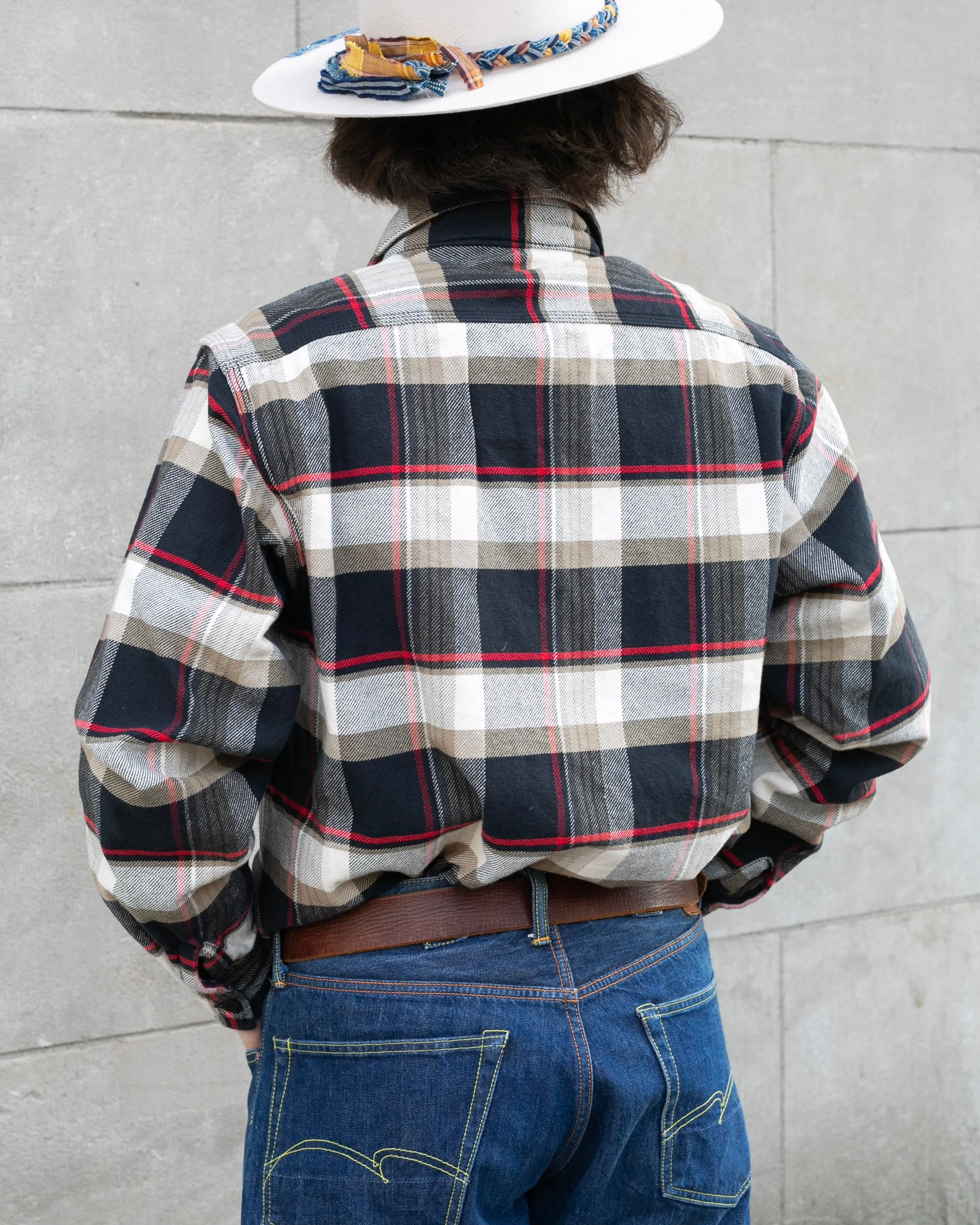 Japanese Repro Button Up Shirt, XXL, Houston & Inc., Black Check Flannel sold by Kiriko product image thumbnail 3
