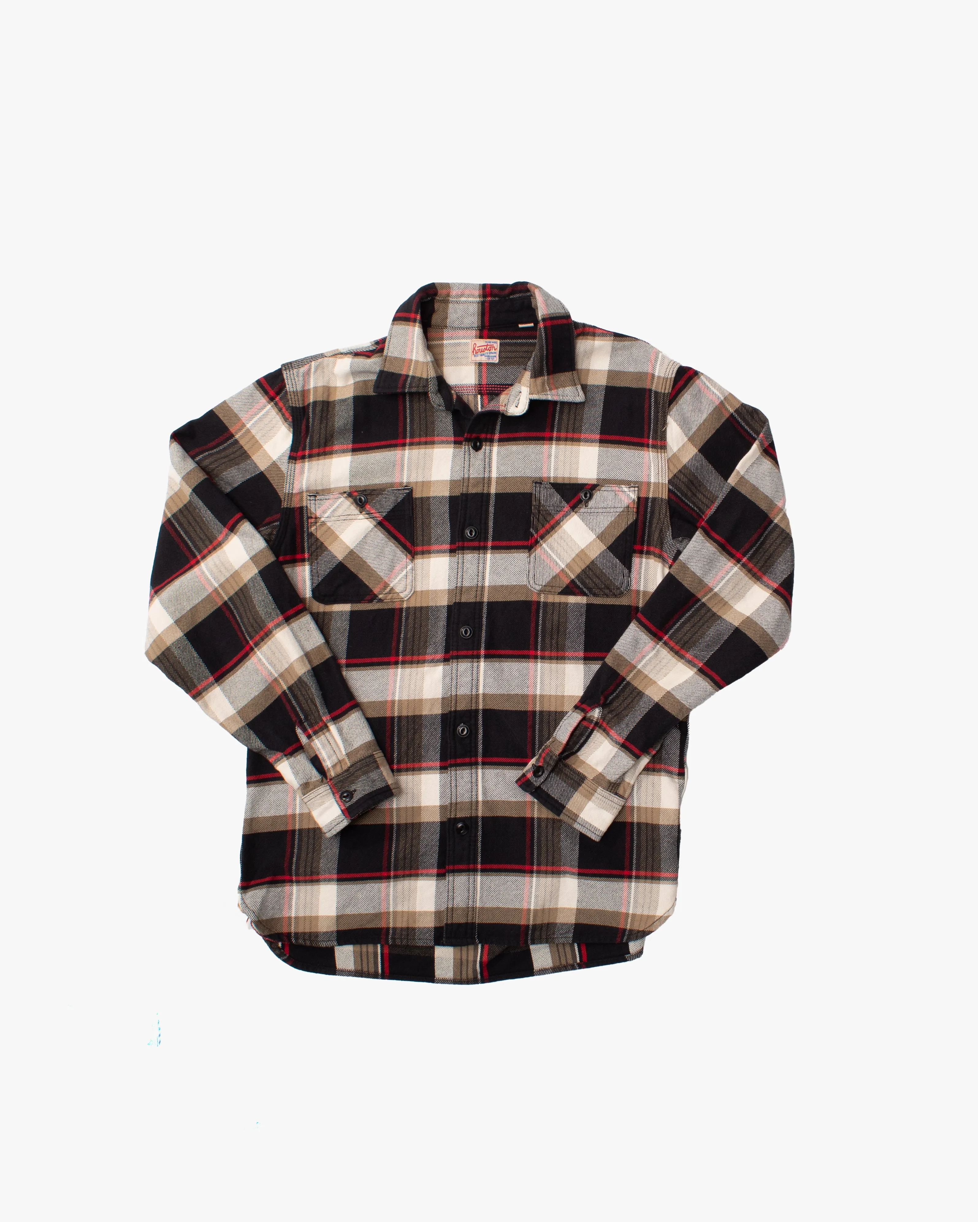Japanese Repro Button Up Shirt, XXL, Houston & Inc., Black Check Flannel sold by Kiriko product image thumbnail 5