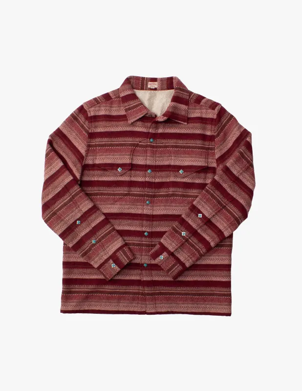 Japanese Repro Button Up Shirt, L, Finest Shirt Honor, Red Wool sold by Kiriko