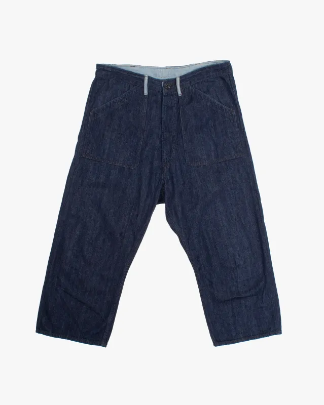 Japanese Repro Denim Jeans, 32, Canton Overalls, Dark Indigo sold by Kiriko