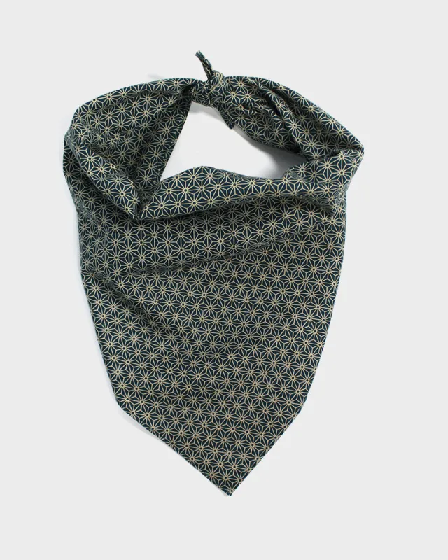 Kiriko Original Bandana, Classic, Teal Asanoha sold by Kiriko