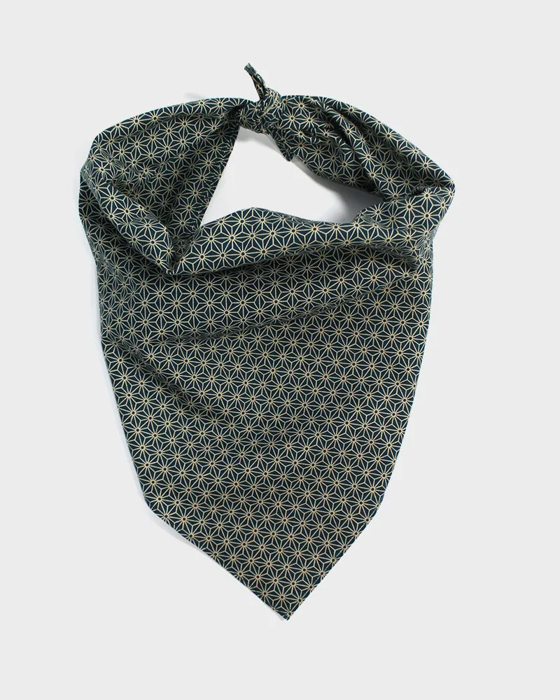 Kiriko Original Bandana, Classic, Teal Asanoha sold by Kiriko