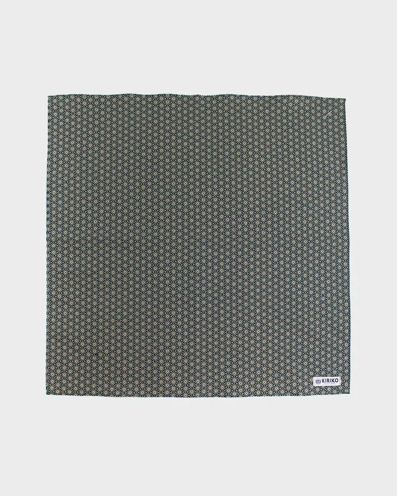 Kiriko Original Bandana, Classic, Teal Asanoha sold by Kiriko product image thumbnail 3