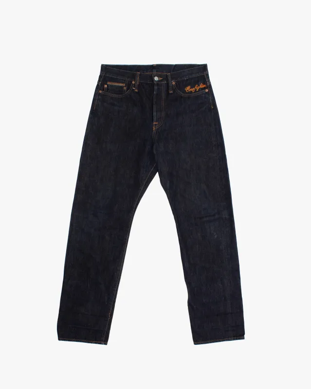 Japanese Repro Denim Jeans, 32, Core Fighter, Dark Indigo sold by Kiriko