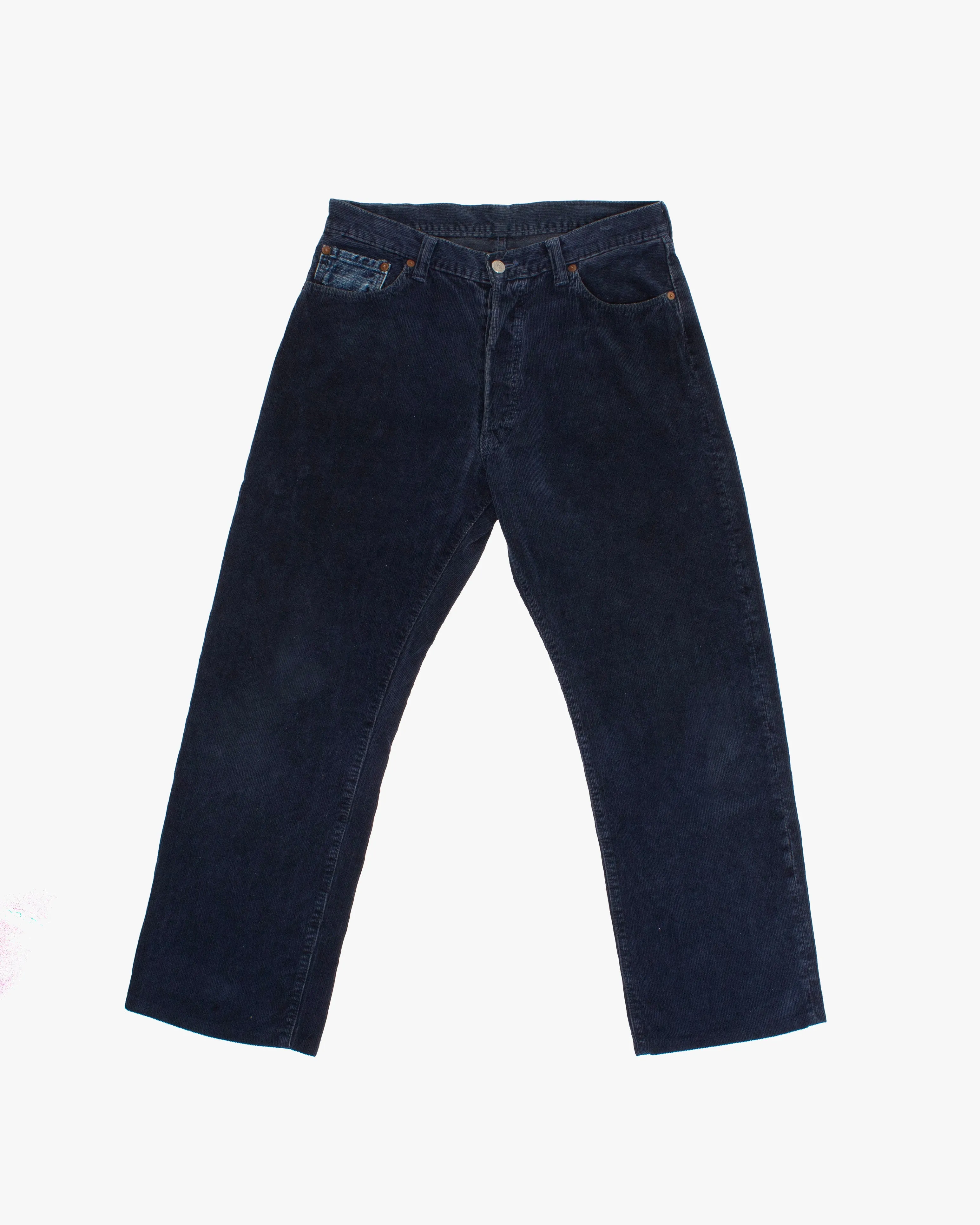 Japanese Repro Denim Jeans, 32, Eternal, Navy Corduroy sold by Kiriko