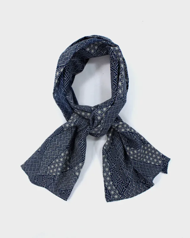 Kiriko Original Scarf, Classic, Indigo Small Multi made by Kiriko