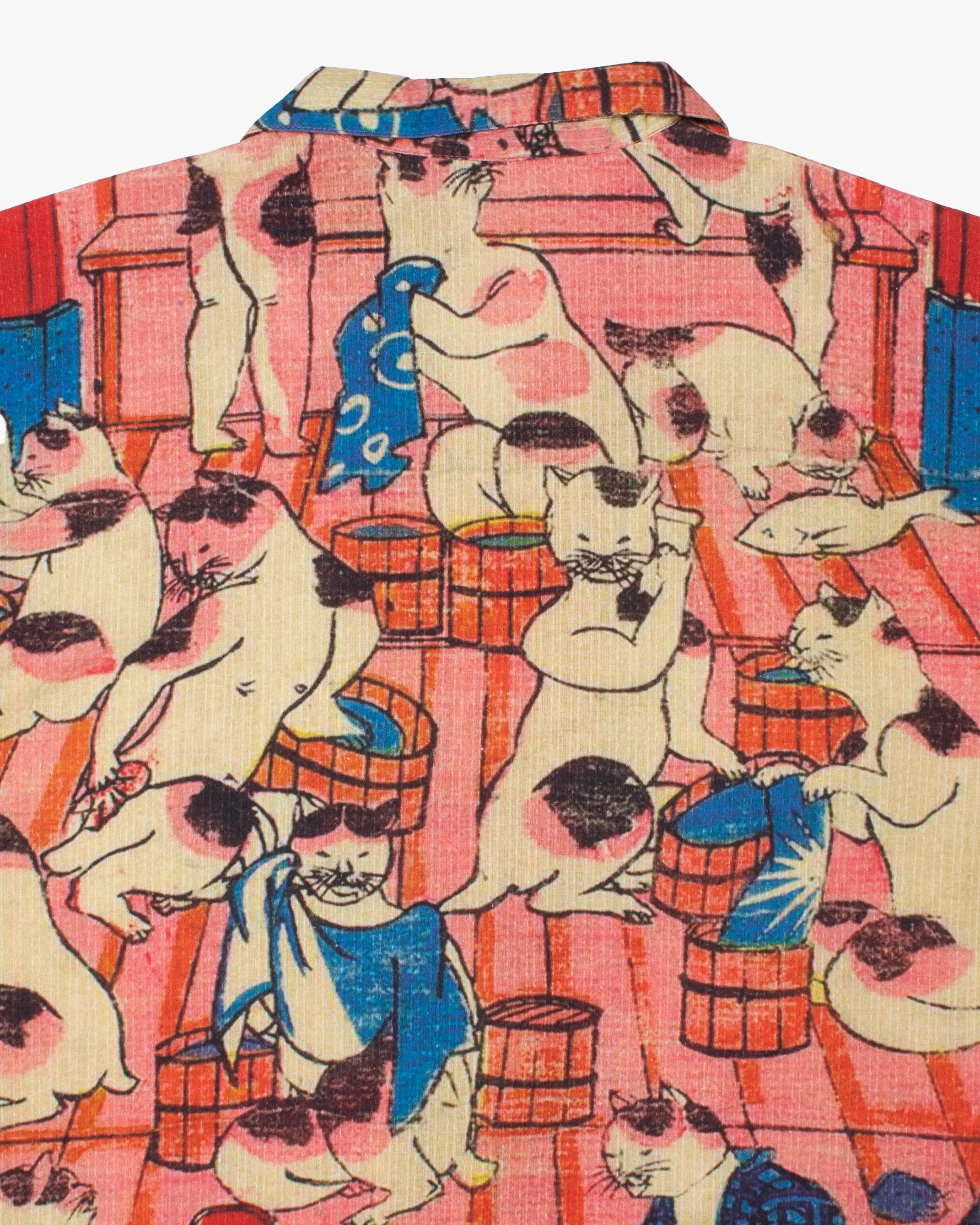 Wa-Modern Short Sleeve Button Up Shirt, PK Nekonoyu sold by Kiriko product image thumbnail 4