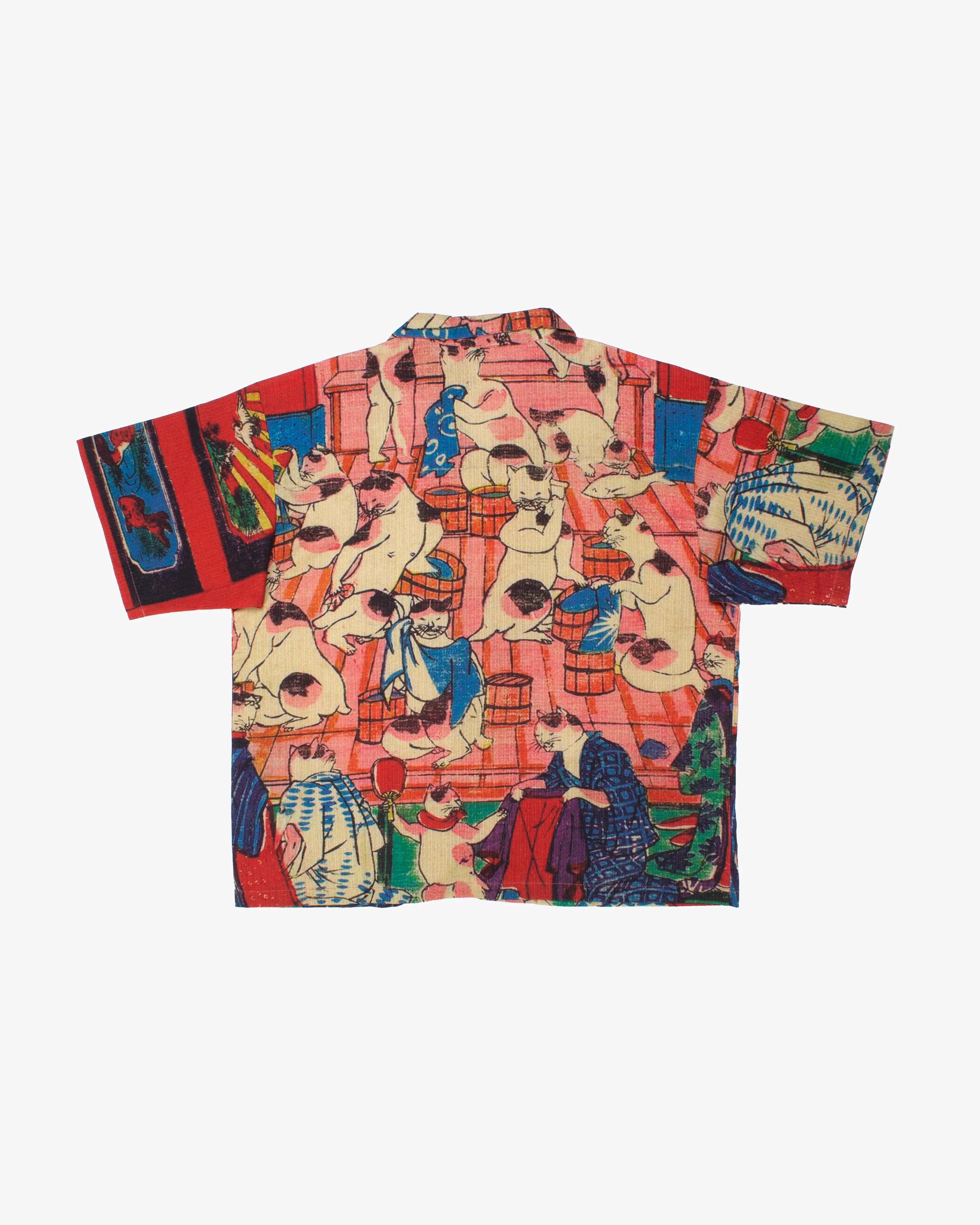 Wa-Modern Short Sleeve Button Up Shirt, PK Nekonoyu sold by Kiriko product image thumbnail 3