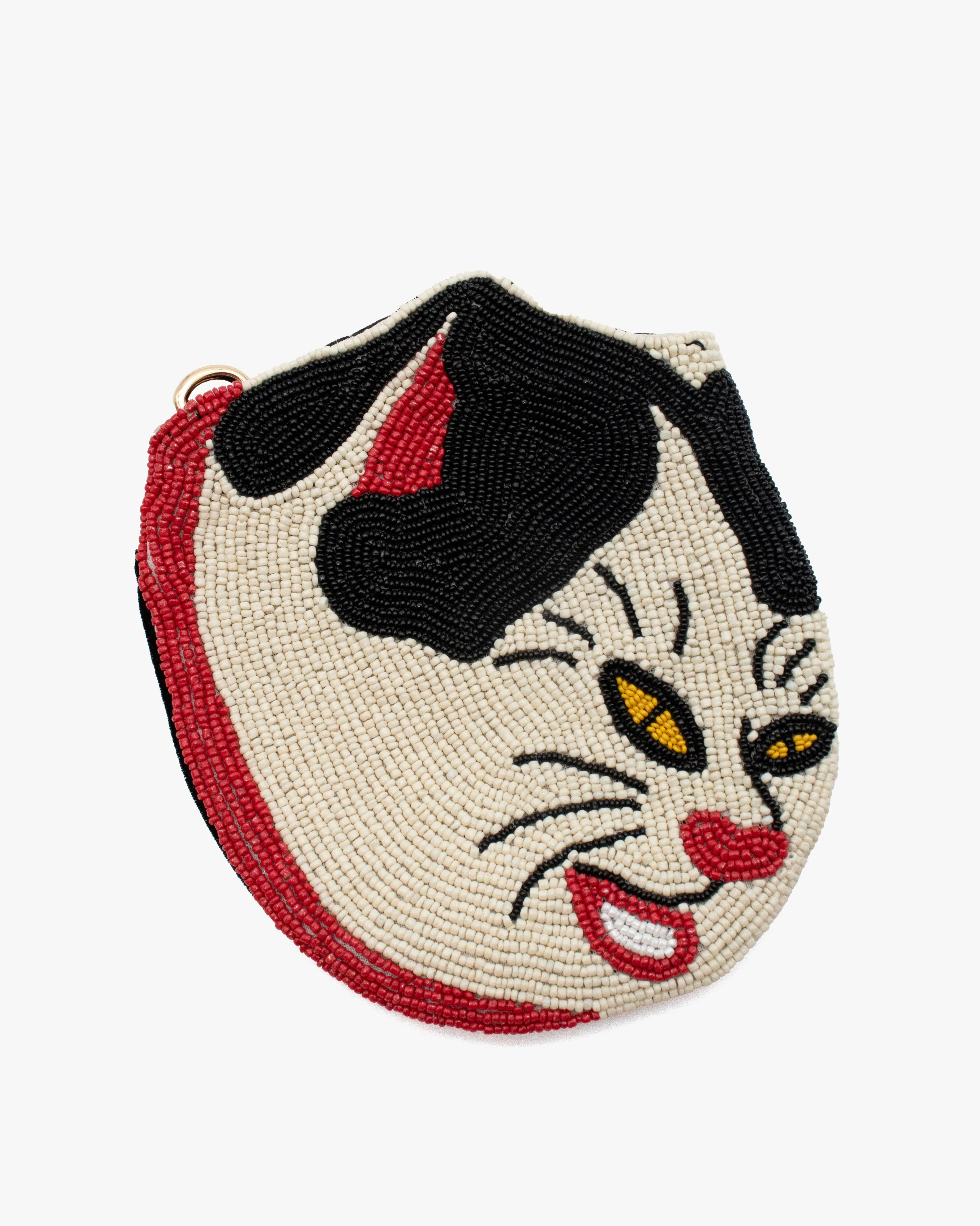 Beaded Coin Pouch, Neko sold by Kiriko product image thumbnail 2
