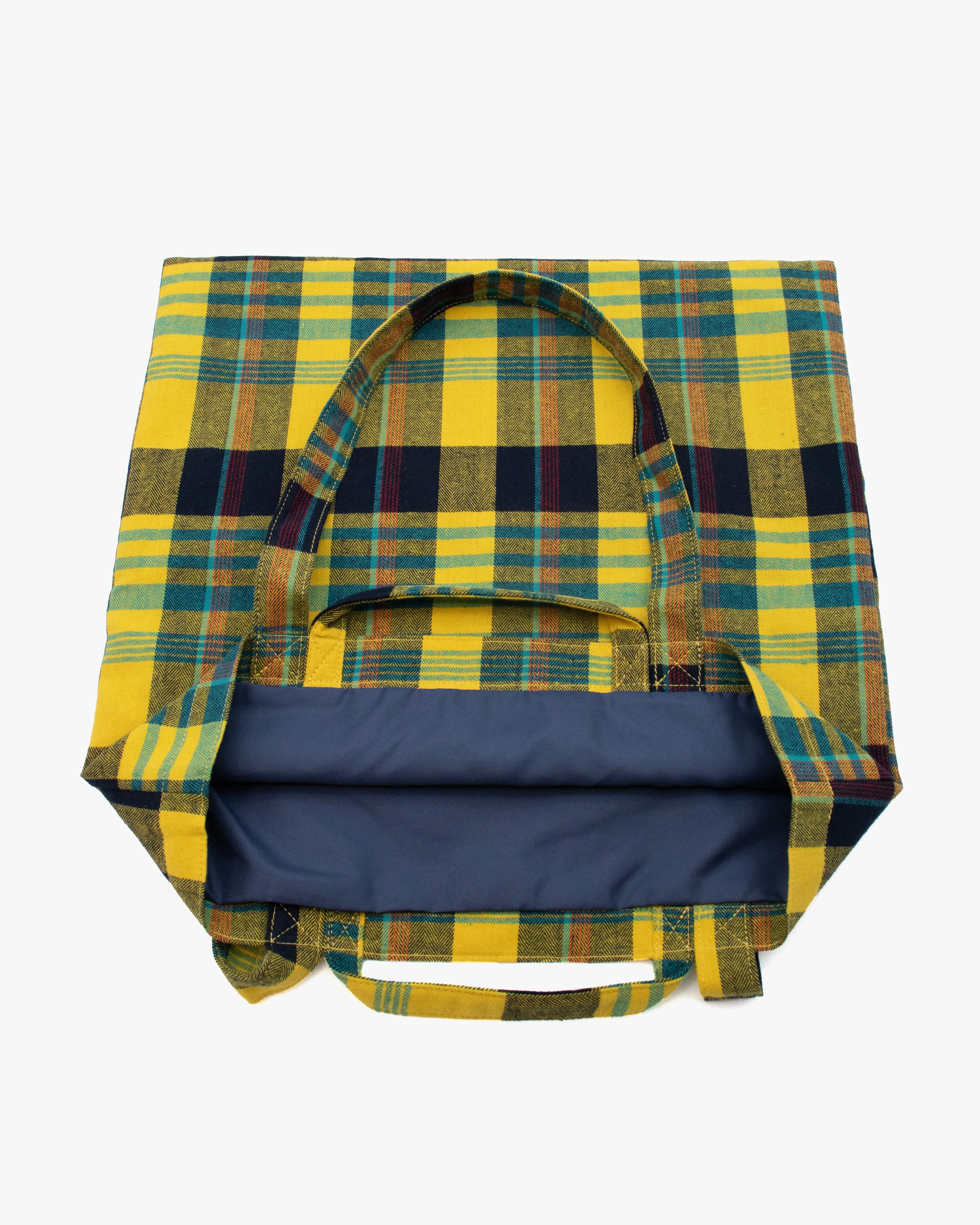 Wa Modern Tote, Yellow Plaid, Tora sold by Kiriko product image thumbnail 4