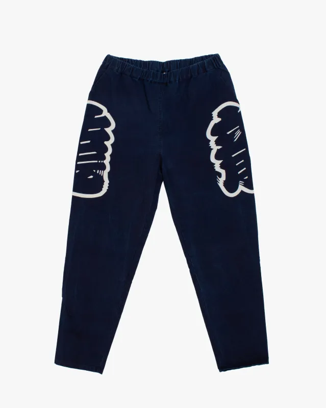 Modern Monpe Pants, Aizawa, Indigo with Ryu sold by Kiriko