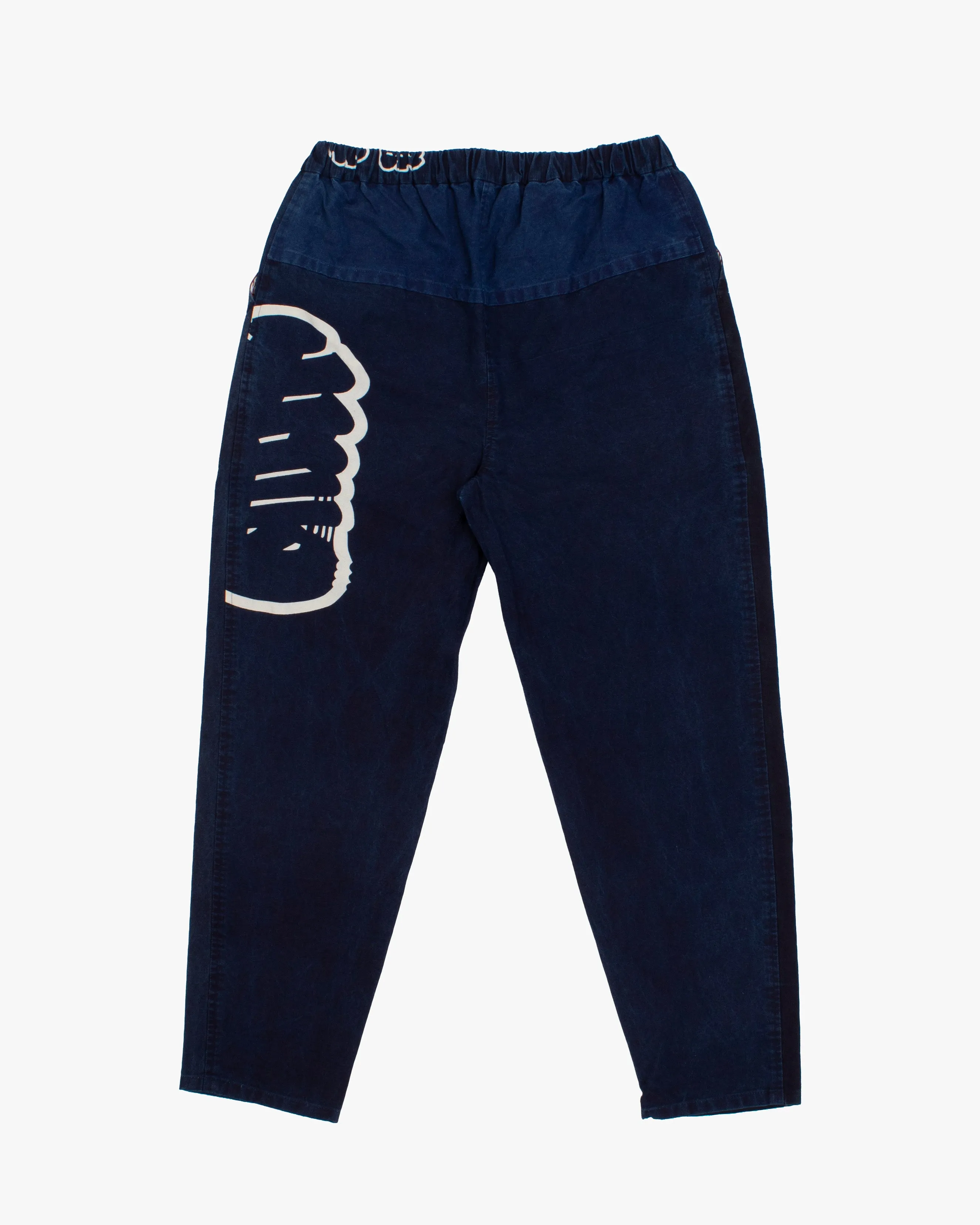 Modern Monpe Pants, Aizawa, Indigo with Partial Ryu sold by Kiriko product image thumbnail 3