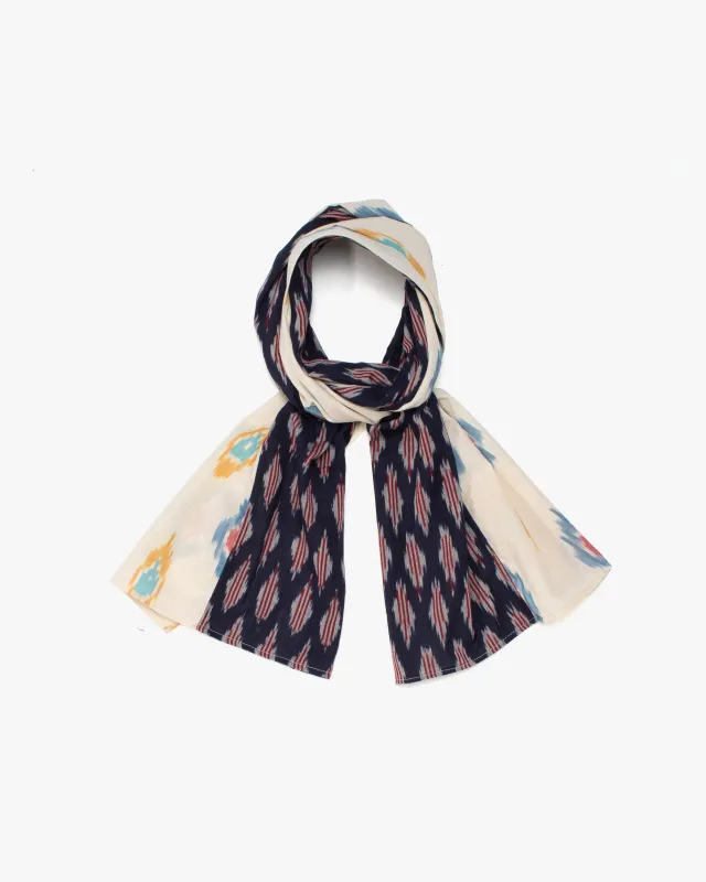 Kiriko Original Scarf, Double Split, Indian Kasuri, #3 made by Kiriko