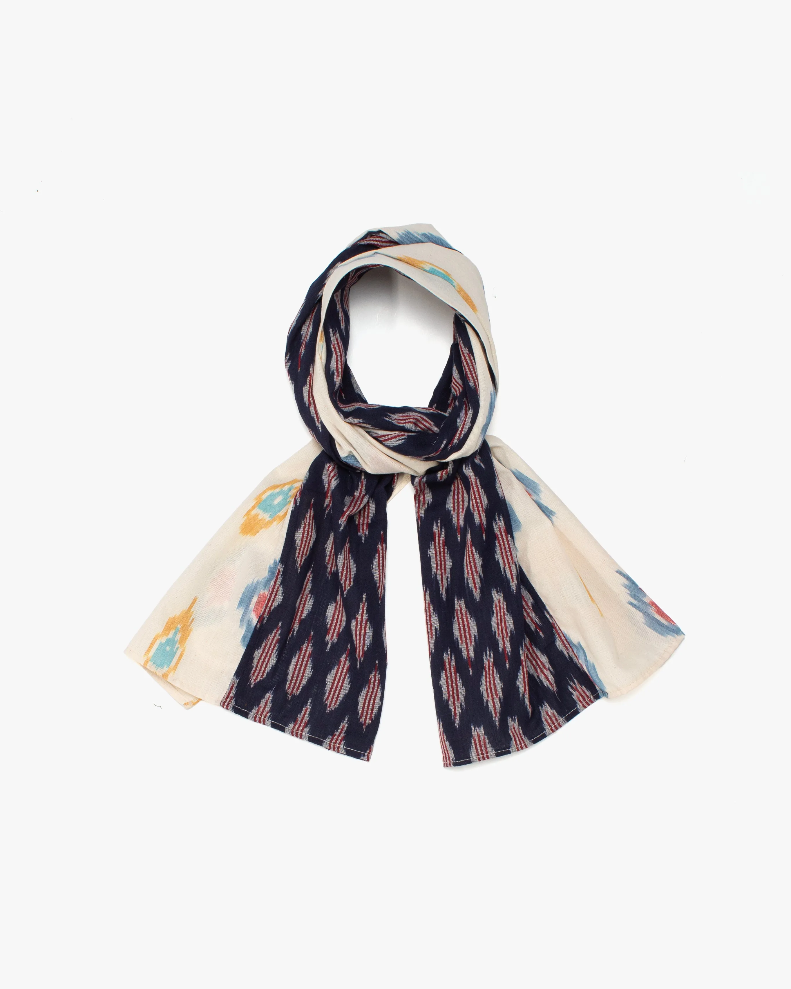 Kiriko Original Scarf, Double Split, Indian Kasuri, #3 sold by Kiriko