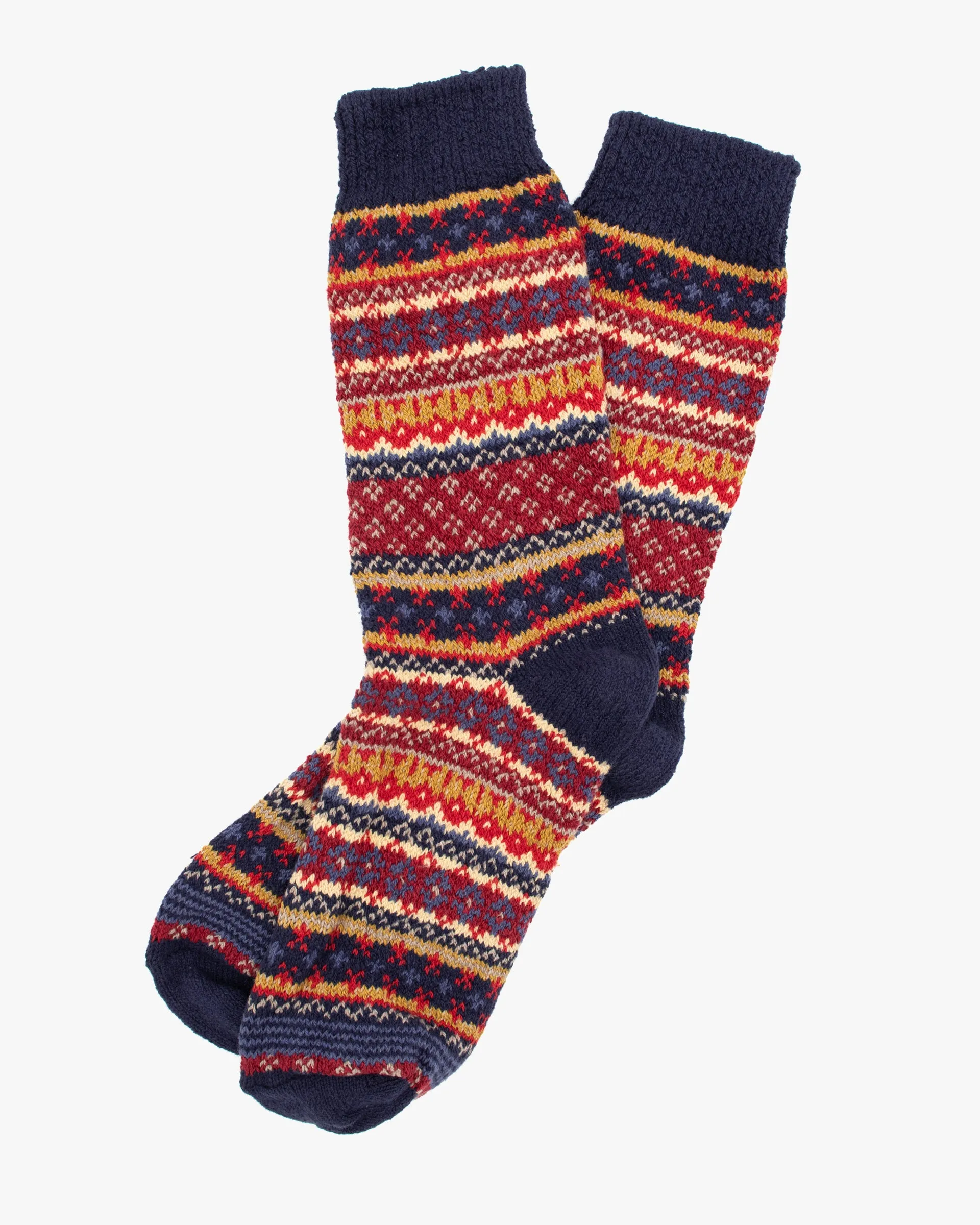 American Trench, Crew Socks, Cotton Fair Isle sold by Kiriko product image thumbnail 5